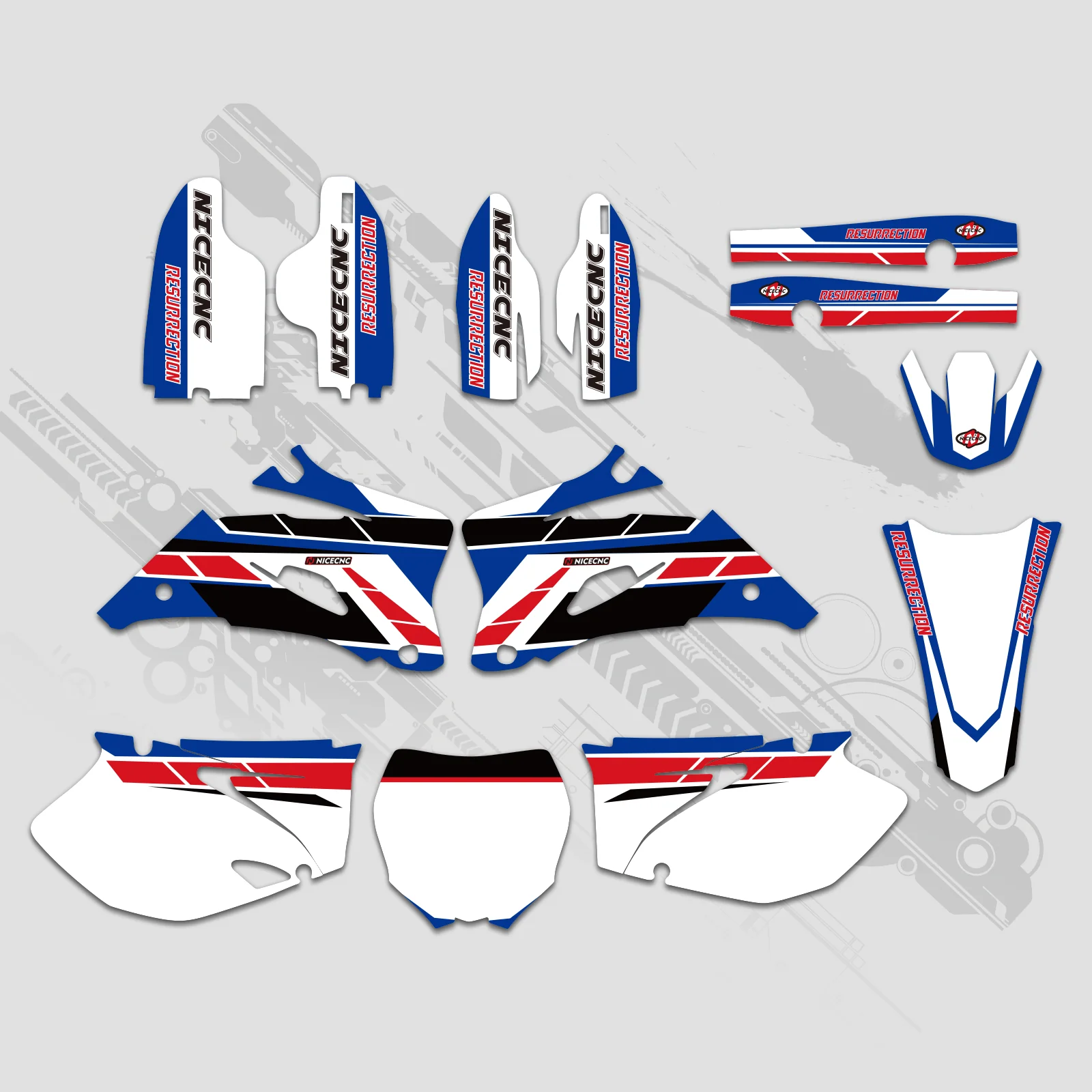 Motorcycle Full Graphics Decals Stickers Kit For YAMAHA YZ250F YZ450F 2006-2009 - Image 5