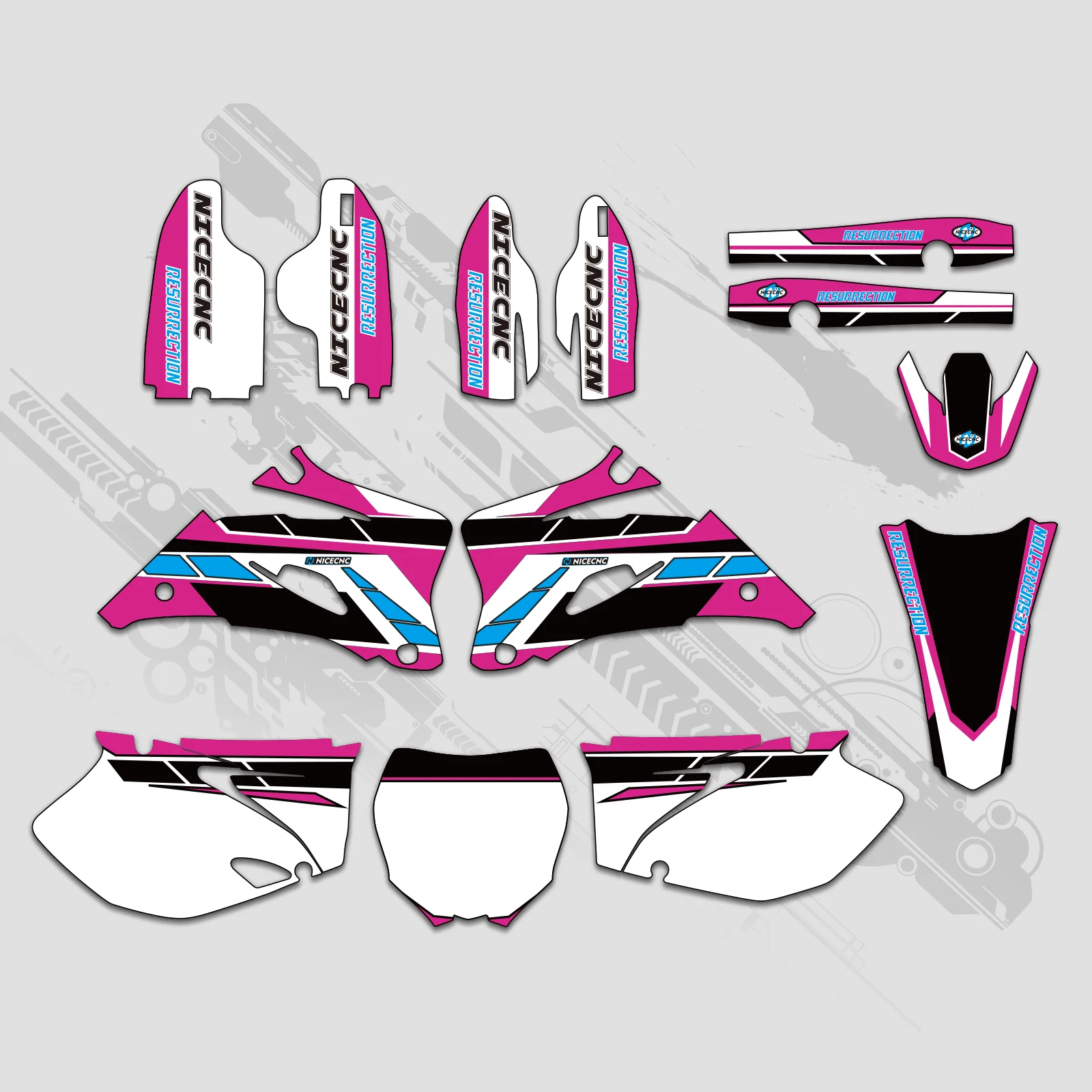 Motorcycle Full Graphics Decals Stickers Kit For YAMAHA YZ250F YZ450F 2006-2009 - Image 6
