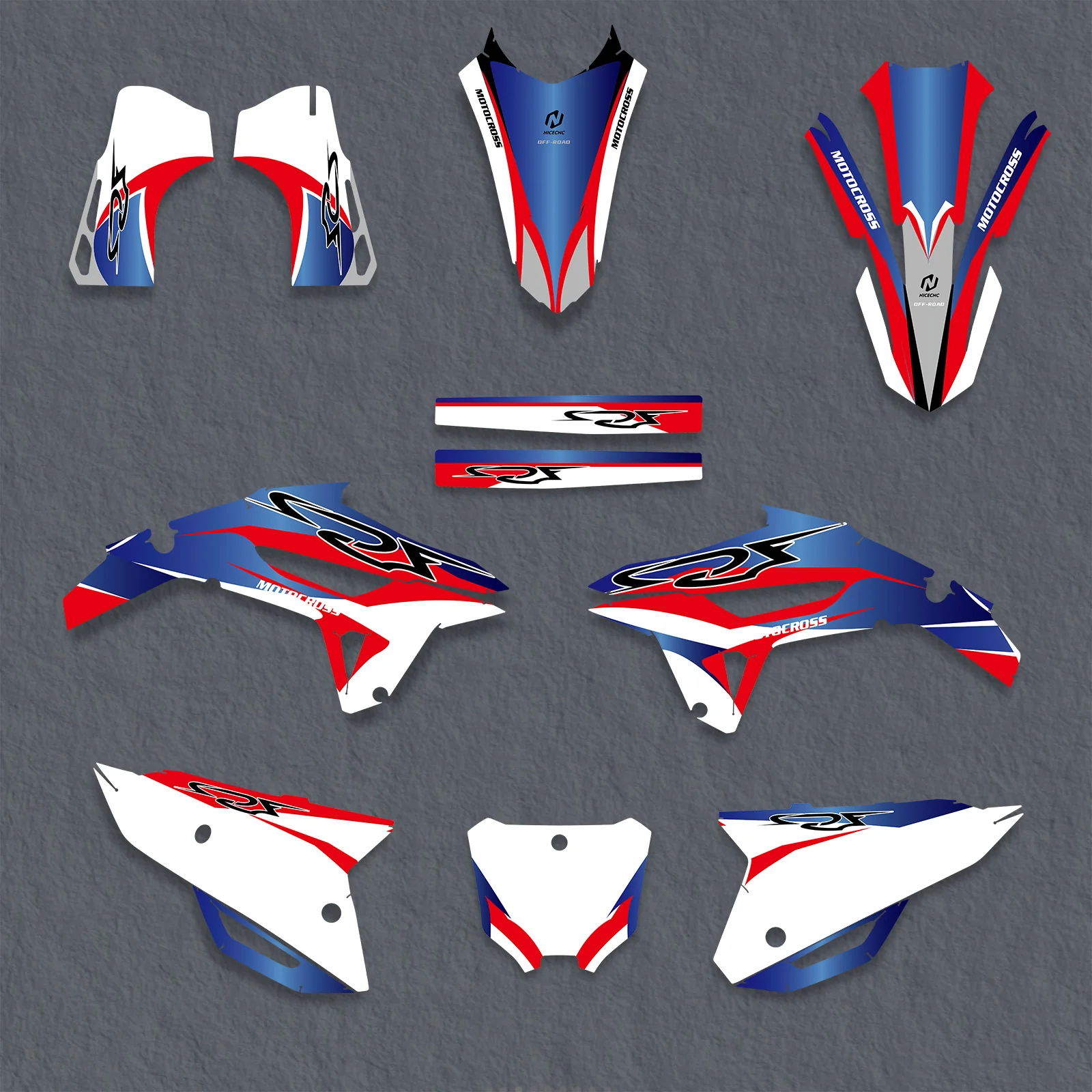 Motorcycle Full Graphics Decals Stickers Set For HONDA CRF450 2021-2024 - Image 3