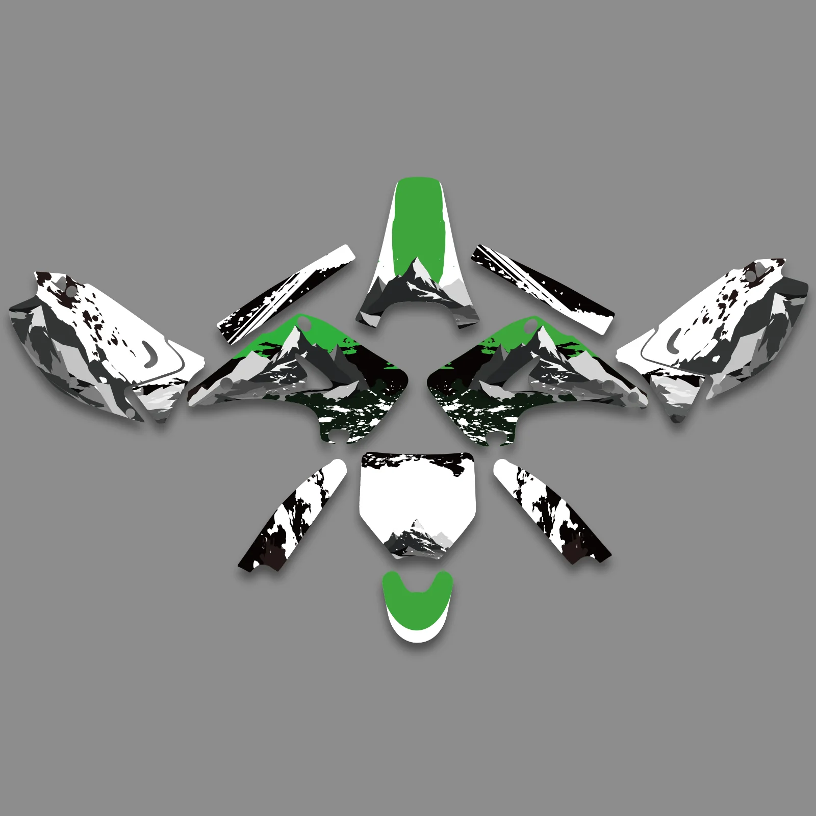 Motorcycle Full Graphics Decals Stickers Set For KAWASAKI KX125 / KX250 2003-2012 - Image 2