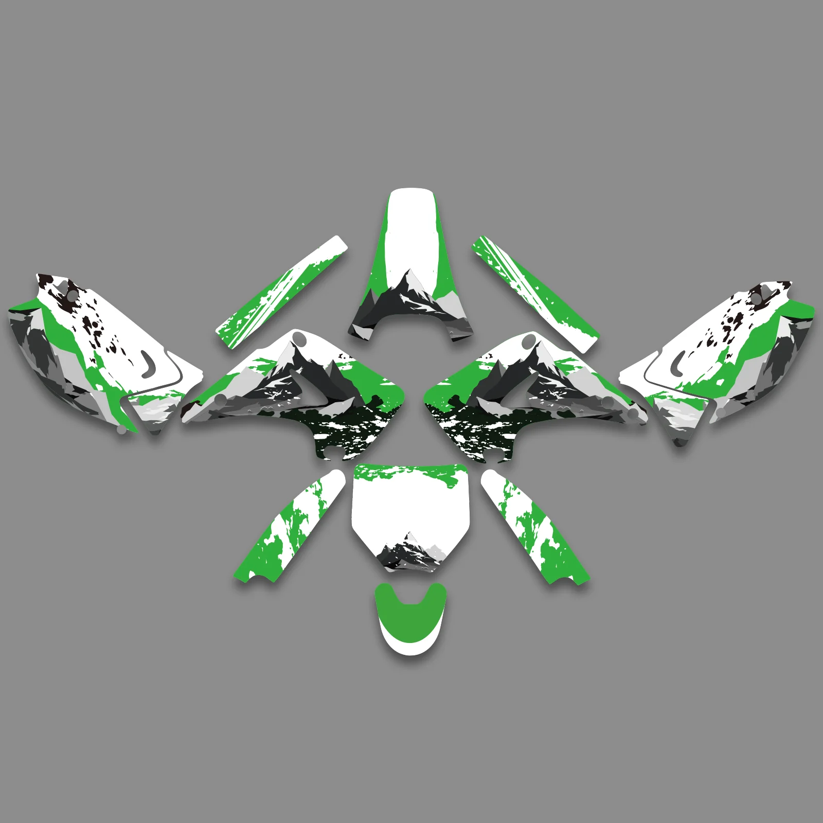 Motorcycle Full Graphics Decals Stickers Set For KAWASAKI KX125 / KX250 2003-2012 - Image 5