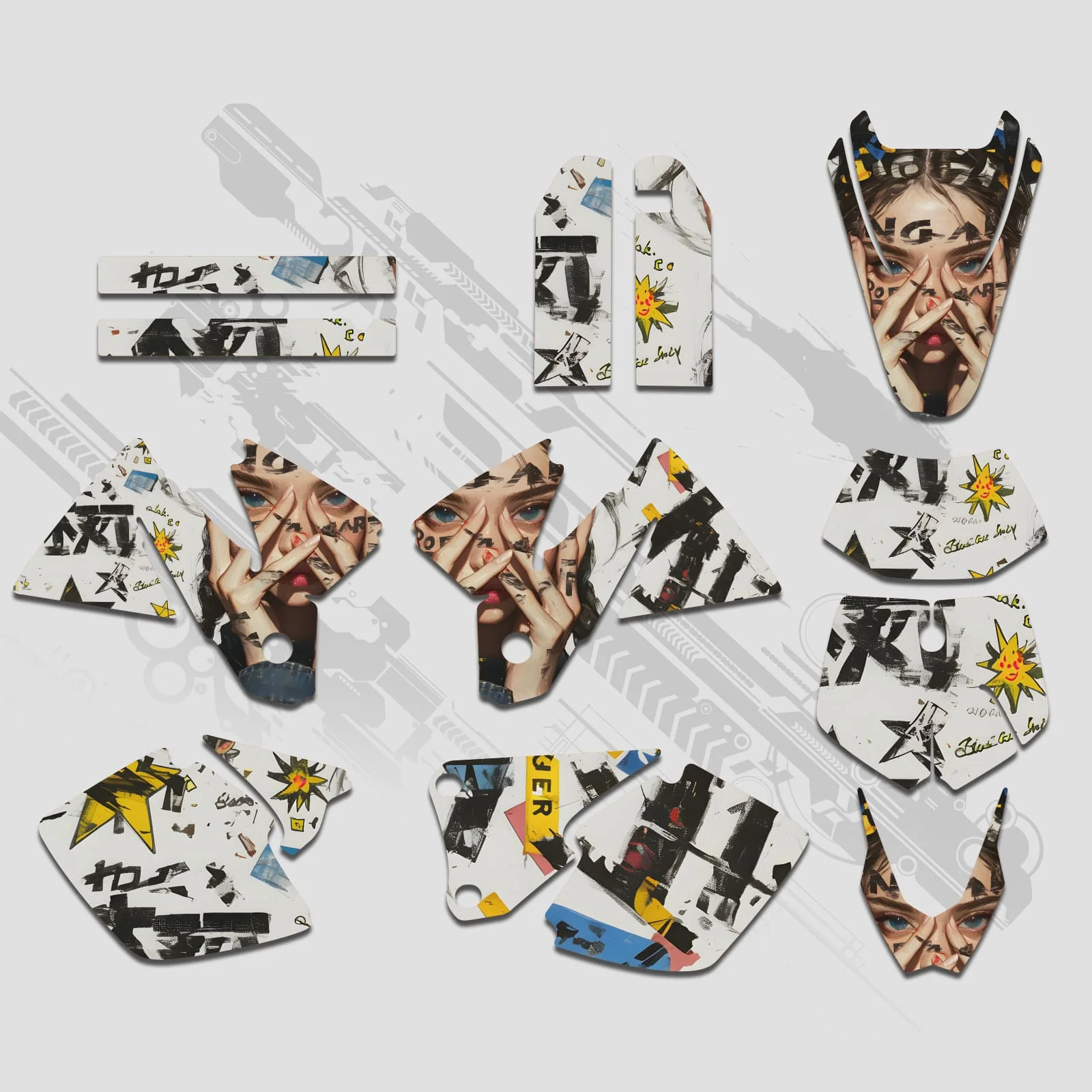 Motorcycle Full Graphics Decals Stickers Set For KTM EXC 1998-2000 - Image 3