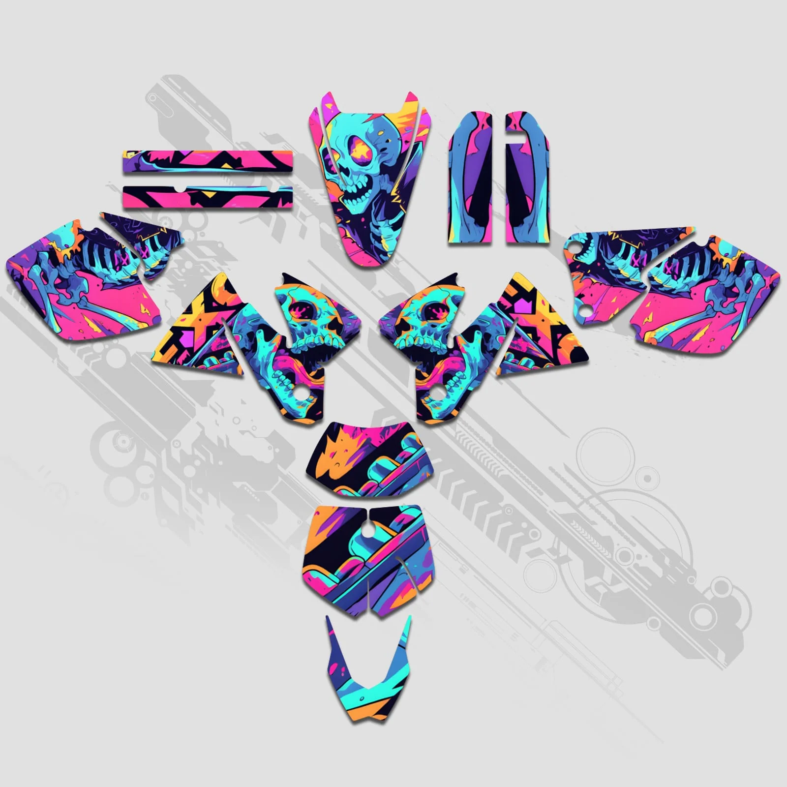 Motorcycle Full Graphics Decals Stickers Set For KTM EXC 1998-2000 - Image 5