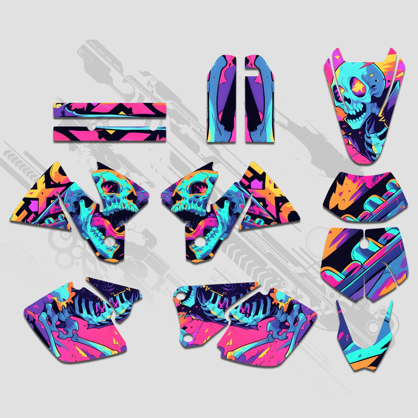 Motorcycle Full Graphics Decals Stickers Set For KTM EXC 1998-2000 - Image 6