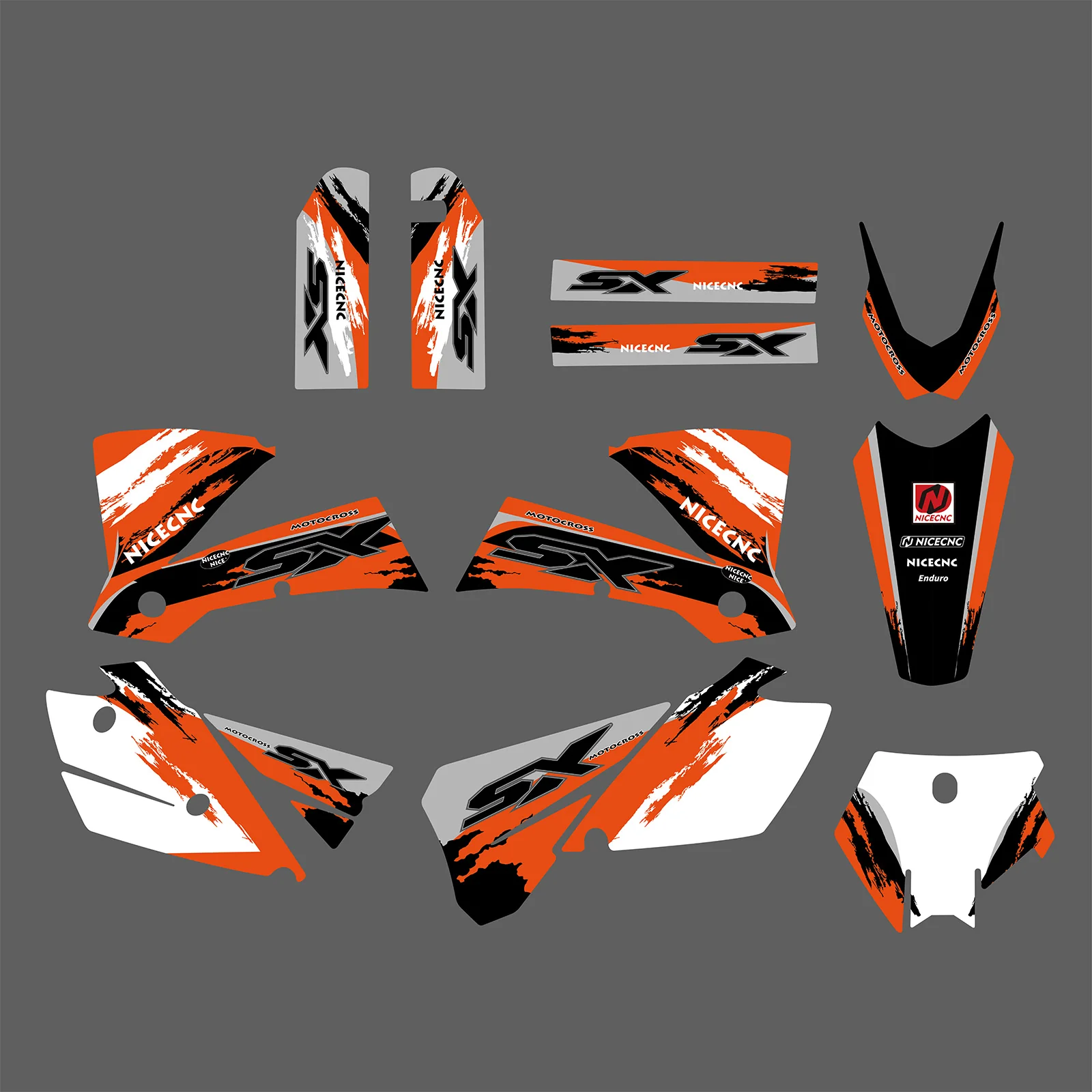 Motorcycle Full Graphics Decals Stickers Set For KTM SX 2003-2004 - Image 2