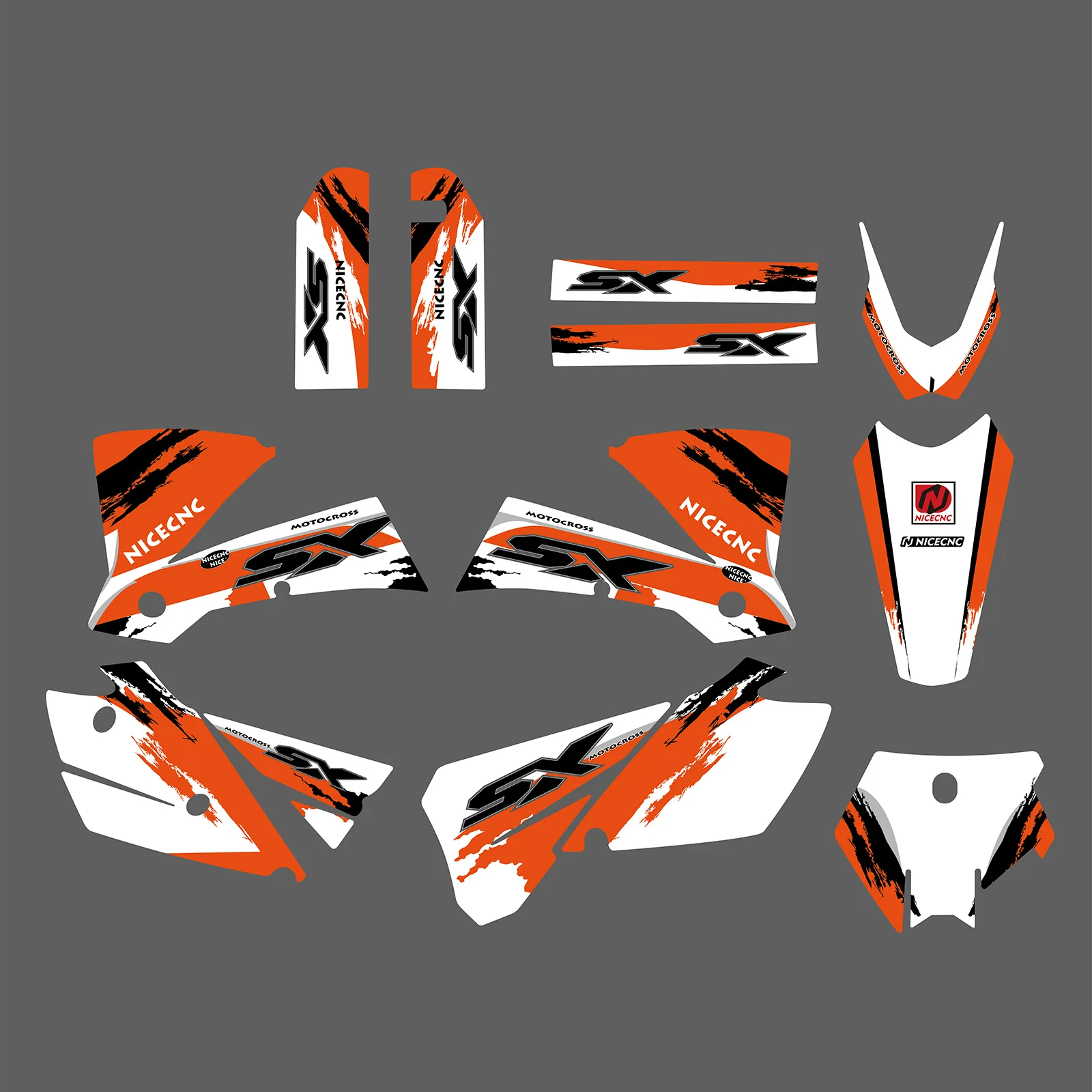 Motorcycle Full Graphics Decals Stickers Set For KTM SX 2003-2004 - Image 3