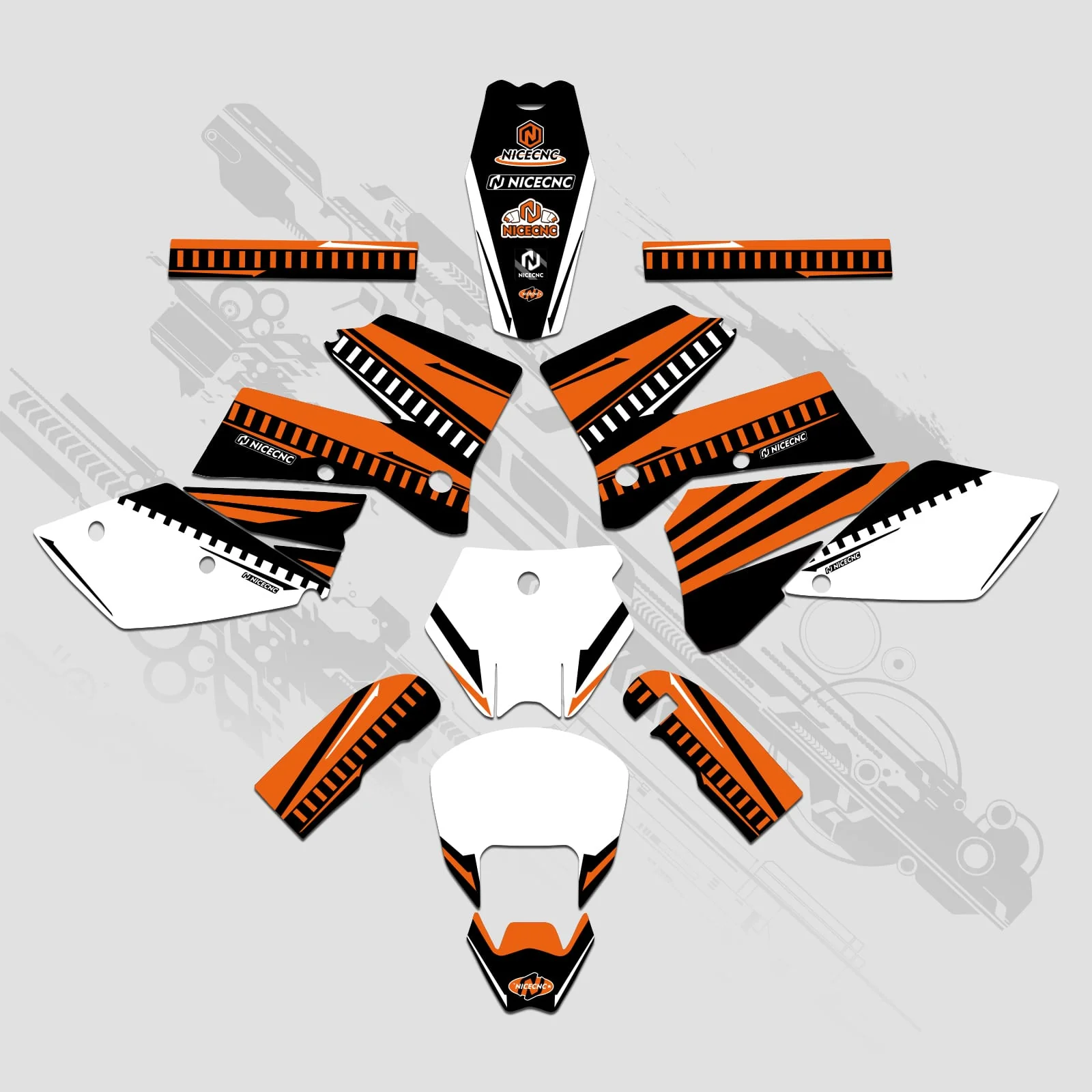 Motorcycle Full Graphics Decals Stickers Set For KTM SX 2005-2006 - Image 2