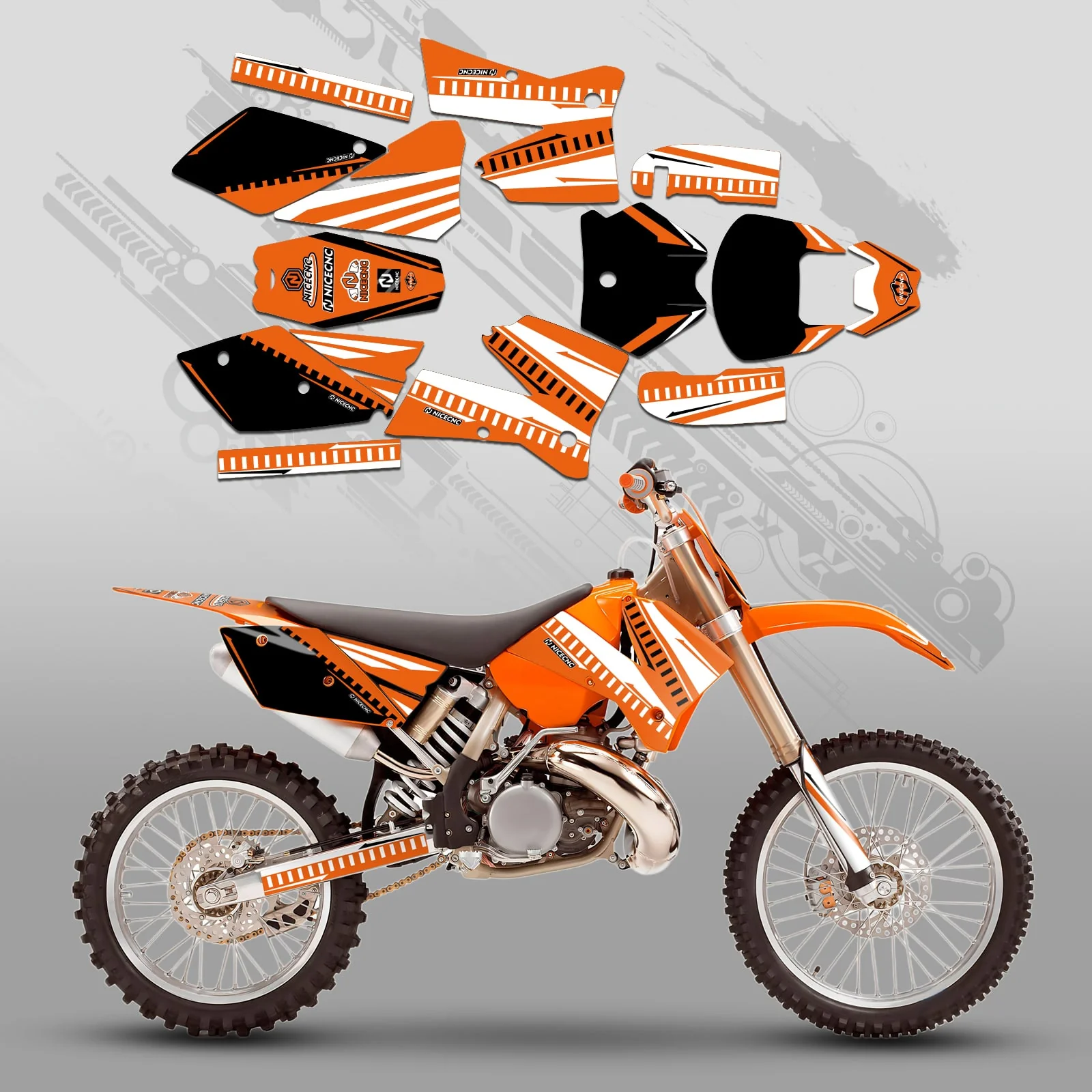 Motorcycle Full Graphics Decals Stickers Set For KTM SX 2005-2006 - Image 4