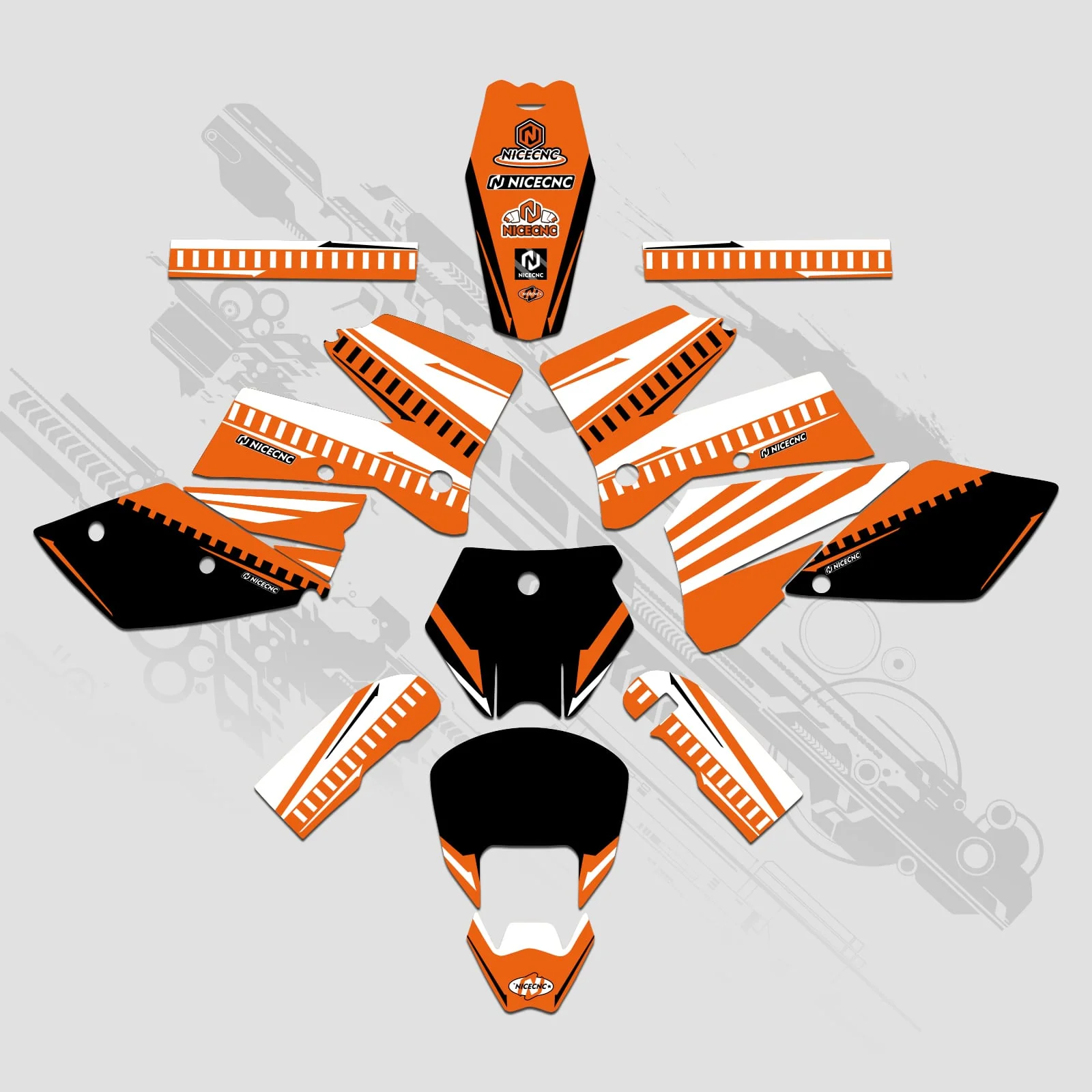 Motorcycle Full Graphics Decals Stickers Set For KTM SX 2005-2006 - Image 5