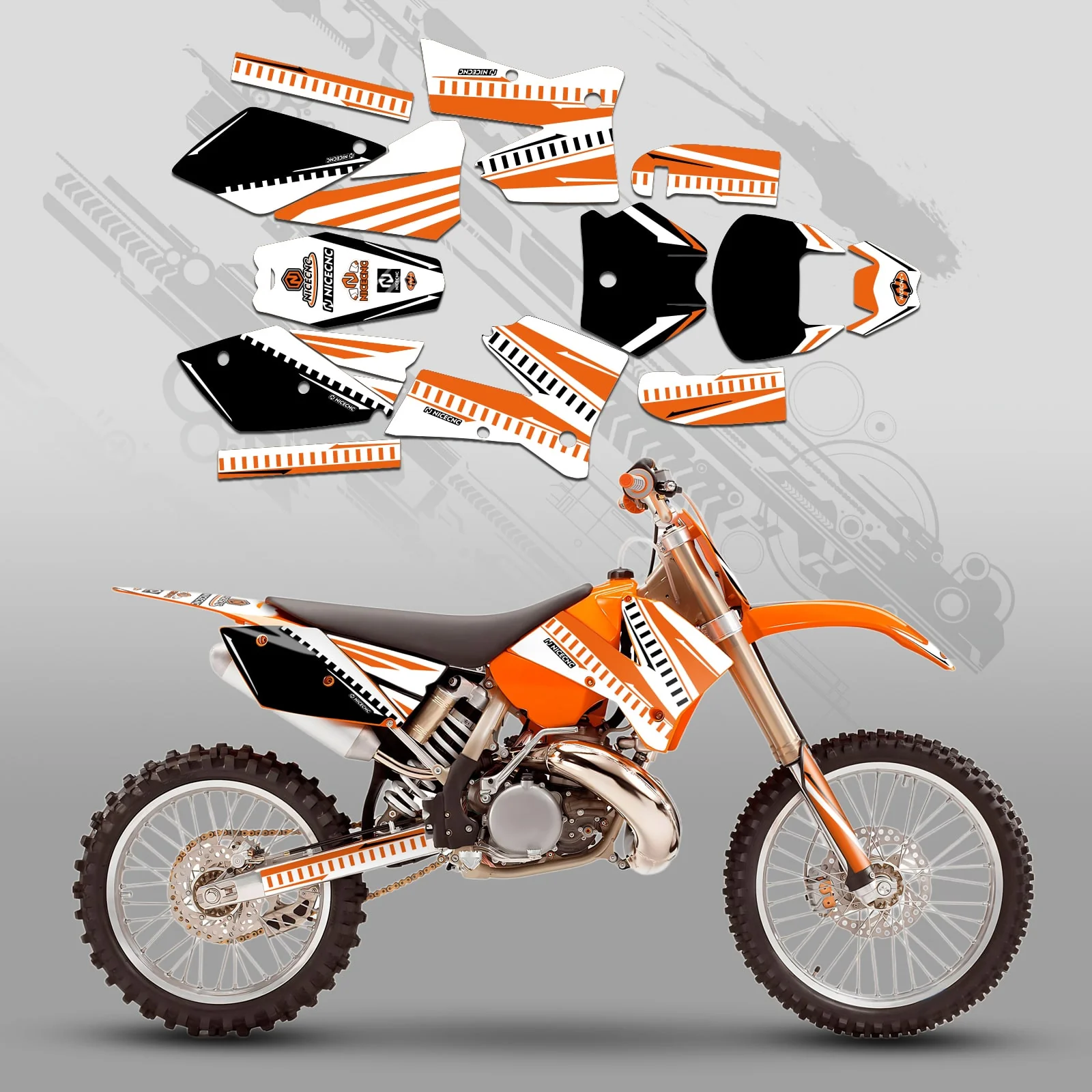 Motorcycle Full Graphics Decals Stickers Set For KTM SX 2005-2006 - Image 7