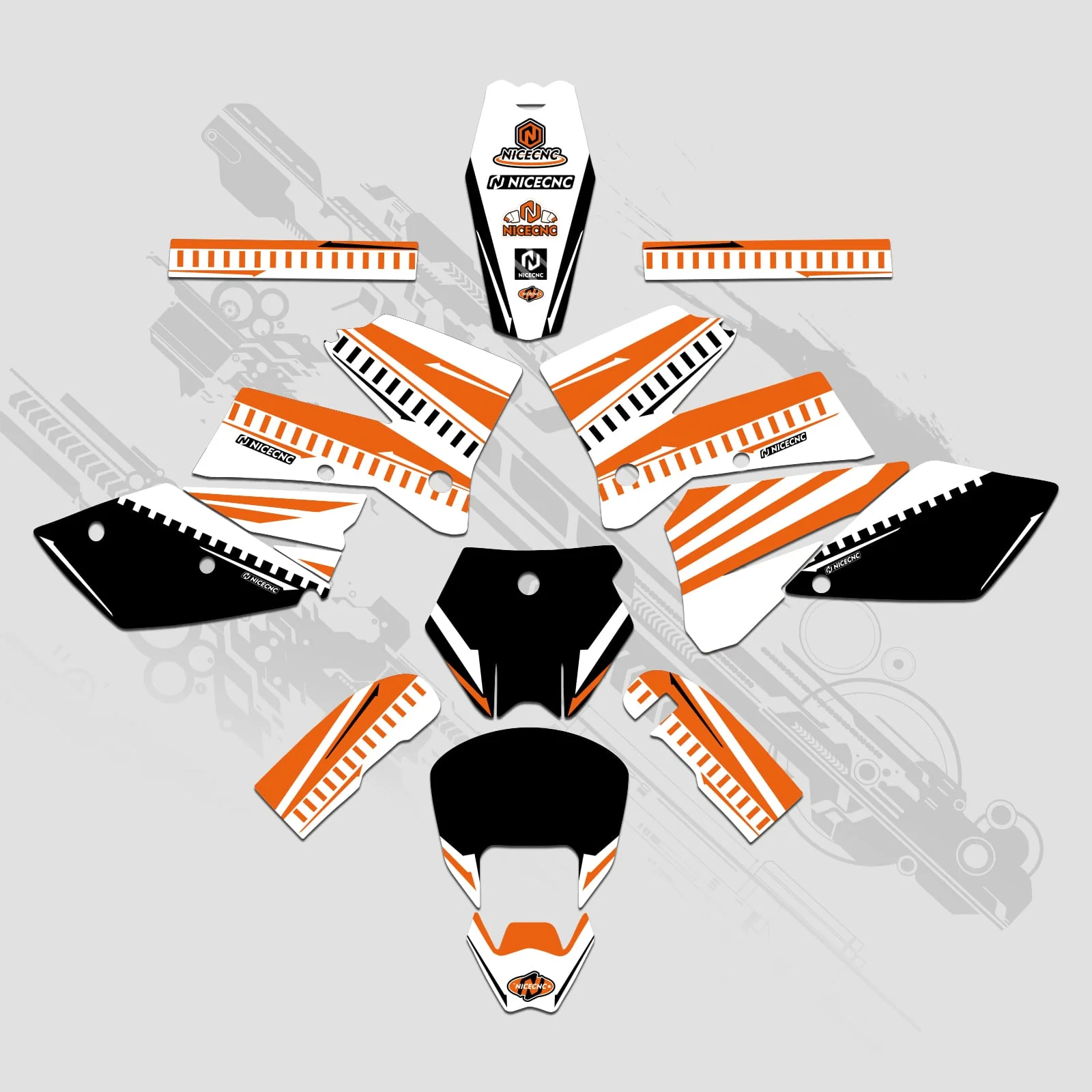 Motorcycle Full Graphics Decals Stickers Set For KTM SX 2005-2006 - Image 8