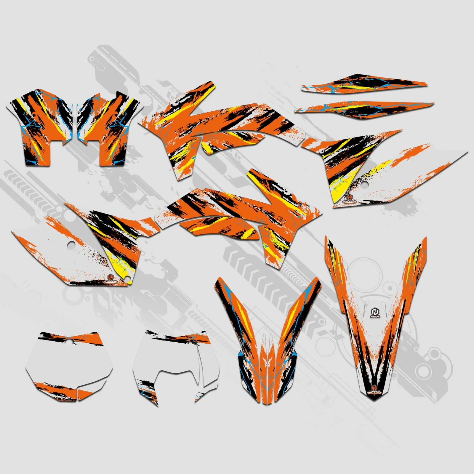 Motorcycle Full Graphics Decals Stickers Set For KTM SX 2011-2012 XCW 2013 - Image 3