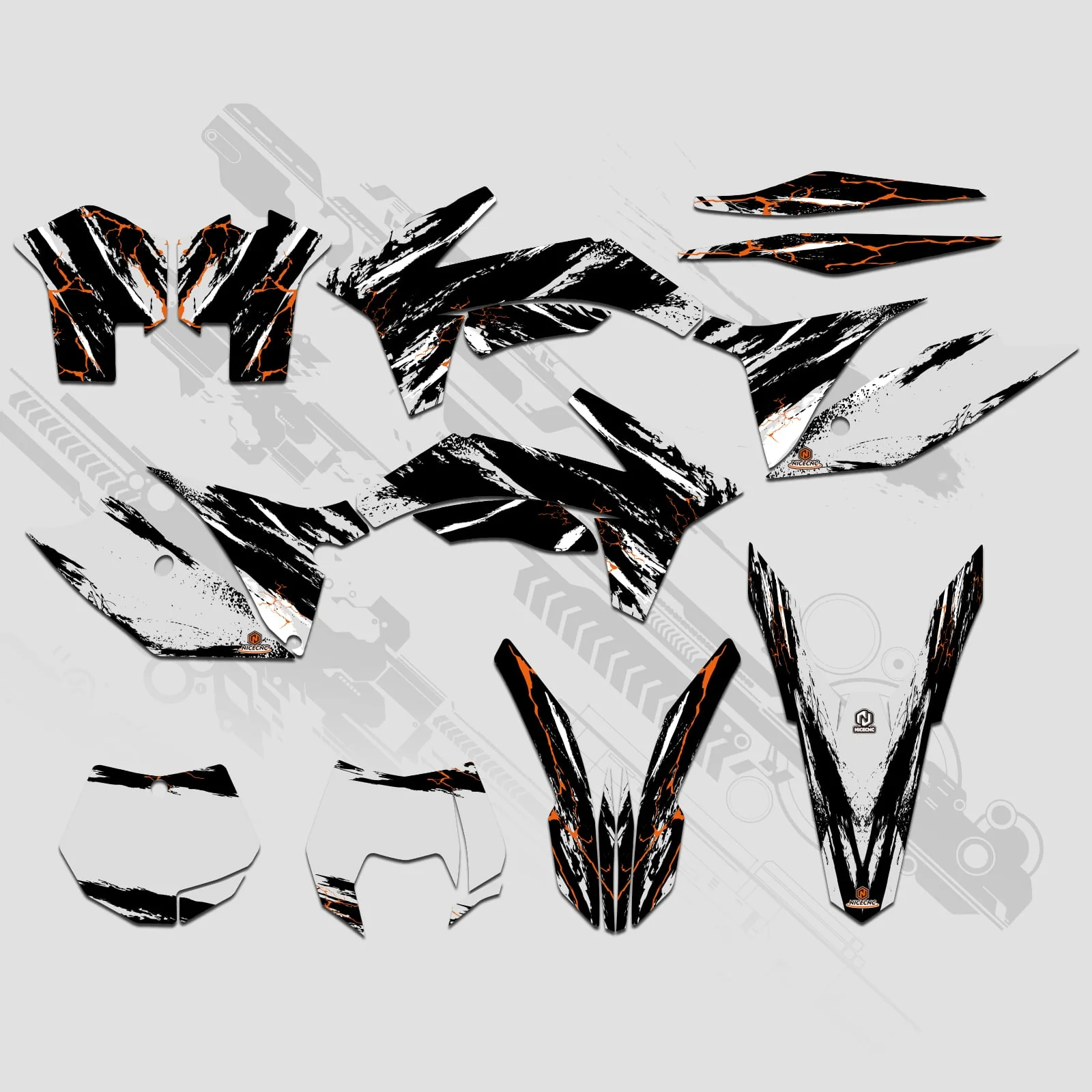 Motorcycle Full Graphics Decals Stickers Set For KTM SX 2011-2012 XCW 2013 - Image 6