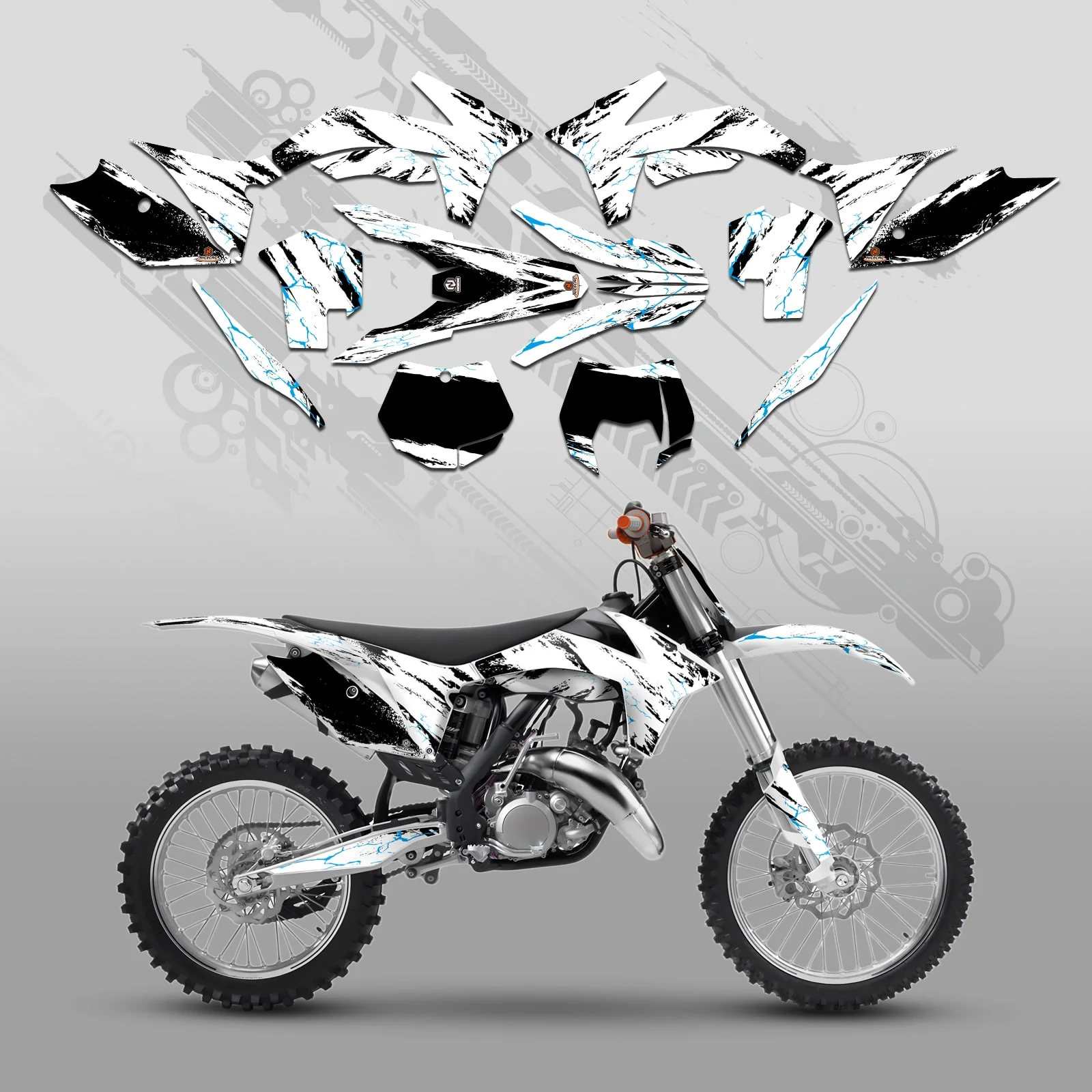 Motorcycle Full Graphics Decals Stickers Set For KTM SX 2011-2012 XCW 2013 - Image 7