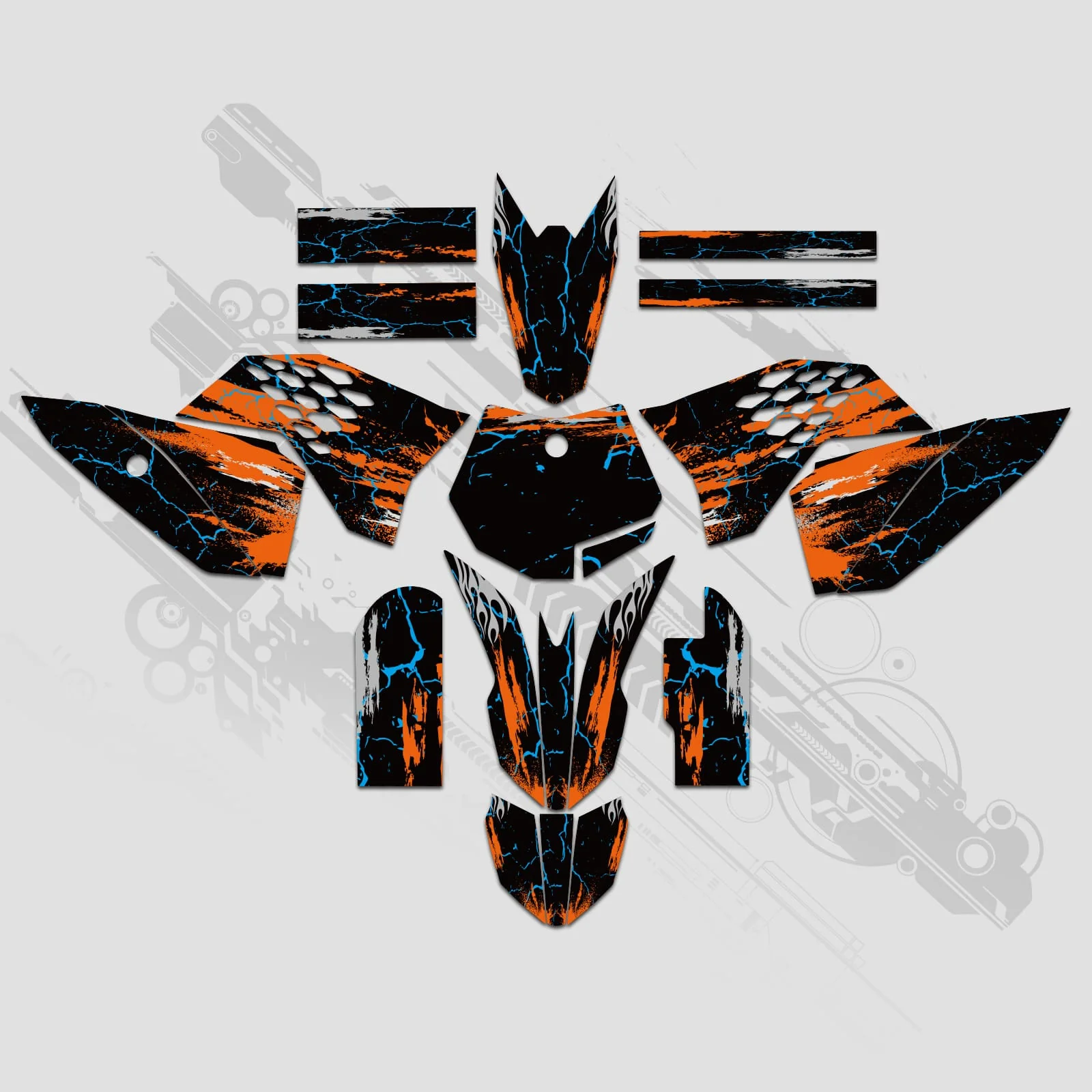 Motorcycle Full Graphics Decals Stickers Set For KTM SX50 2009-2015 - Image 2