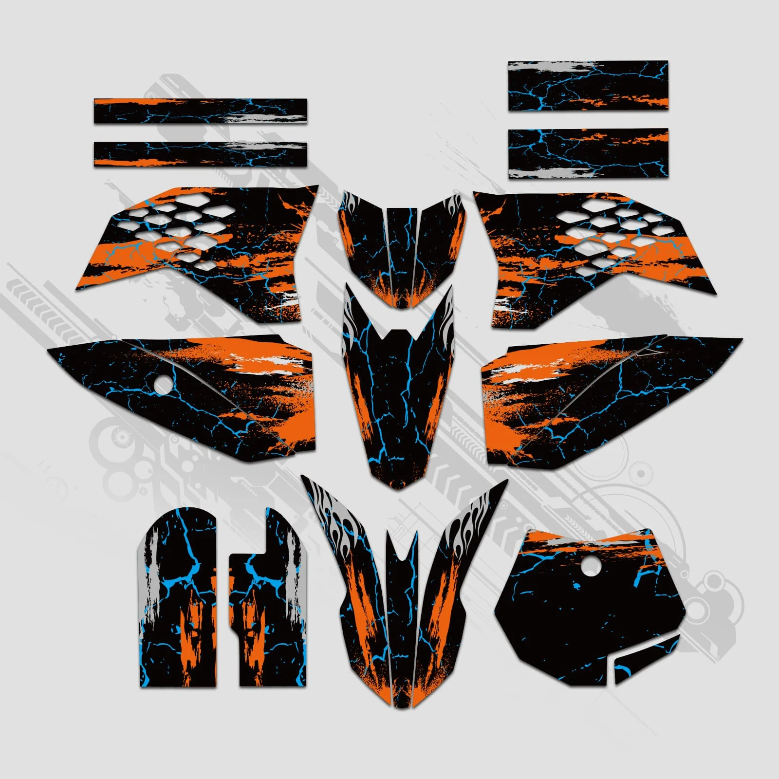 Motorcycle Full Graphics Decals Stickers Set For KTM SX50 2009-2015 - Image 3
