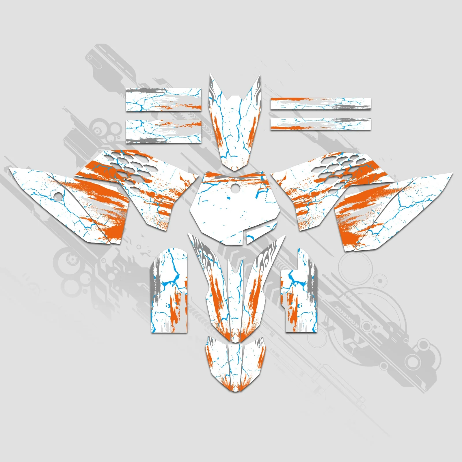 Motorcycle Full Graphics Decals Stickers Set For KTM SX50 2009-2015 - Image 5