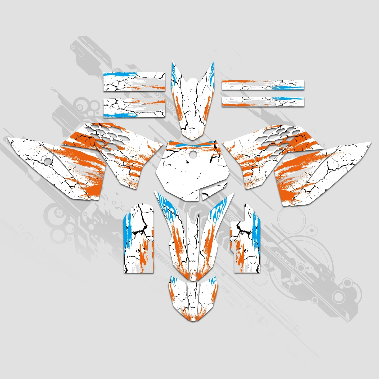 Motorcycle Full Graphics Decals Stickers Set For KTM SX50 2009-2015 - Image 8