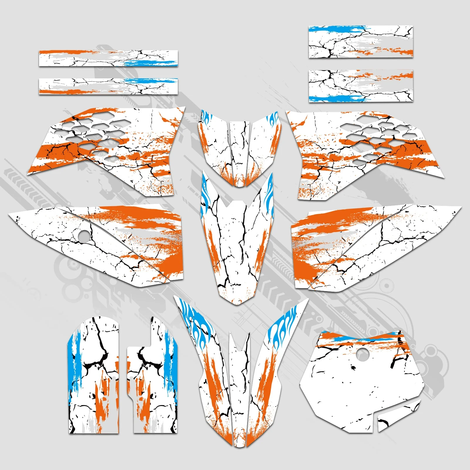 Motorcycle Full Graphics Decals Stickers Set For KTM SX50 2009-2015 - Image 9
