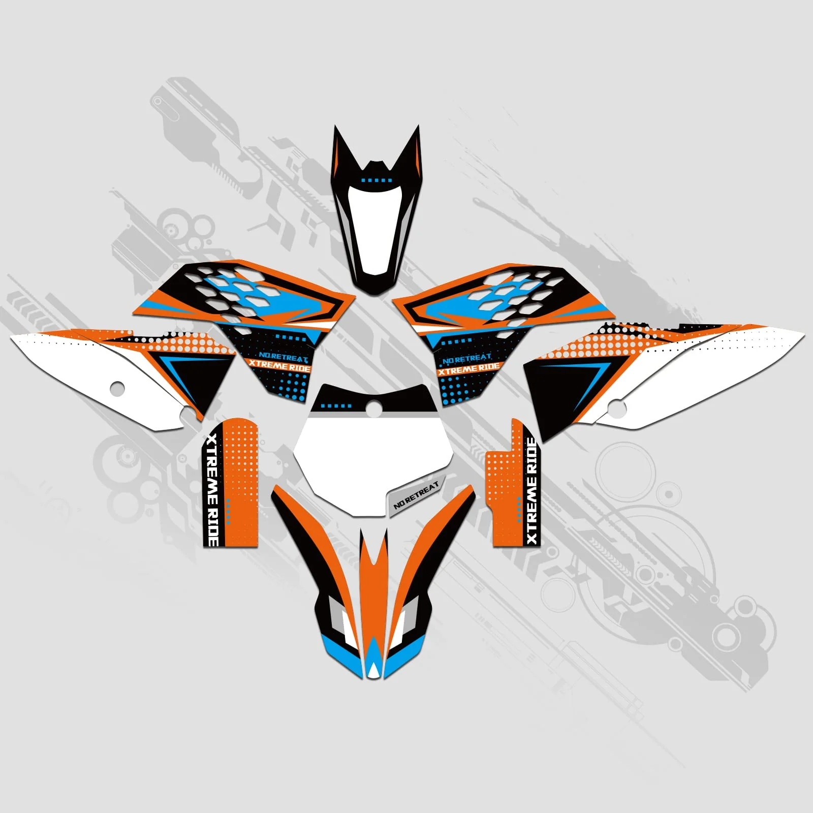Motorcycle Full Graphics Decals Stickers Set For KTM SX65 2009-2015 - Image 2