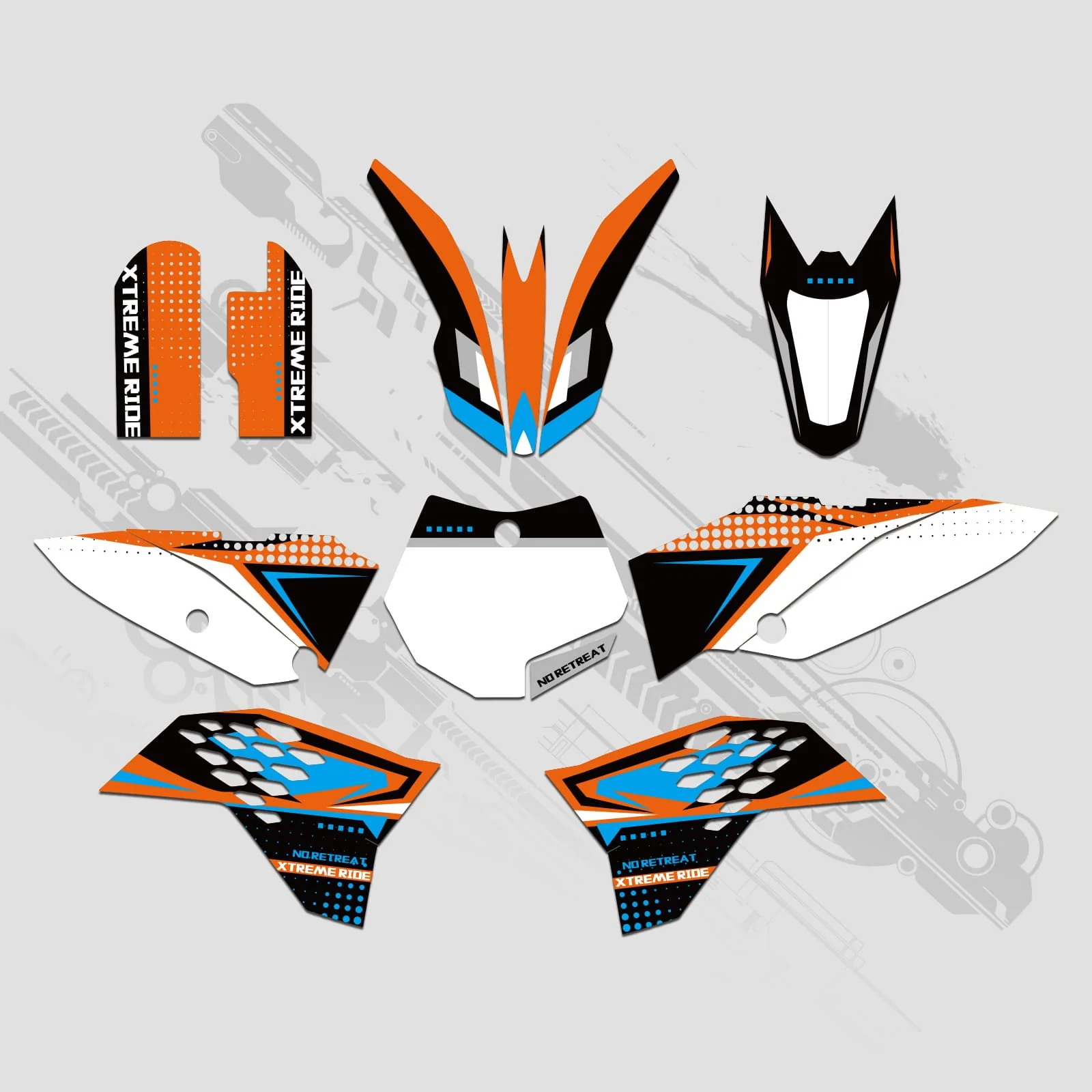 Motorcycle Full Graphics Decals Stickers Set For KTM SX65 2009-2015 - Image 3