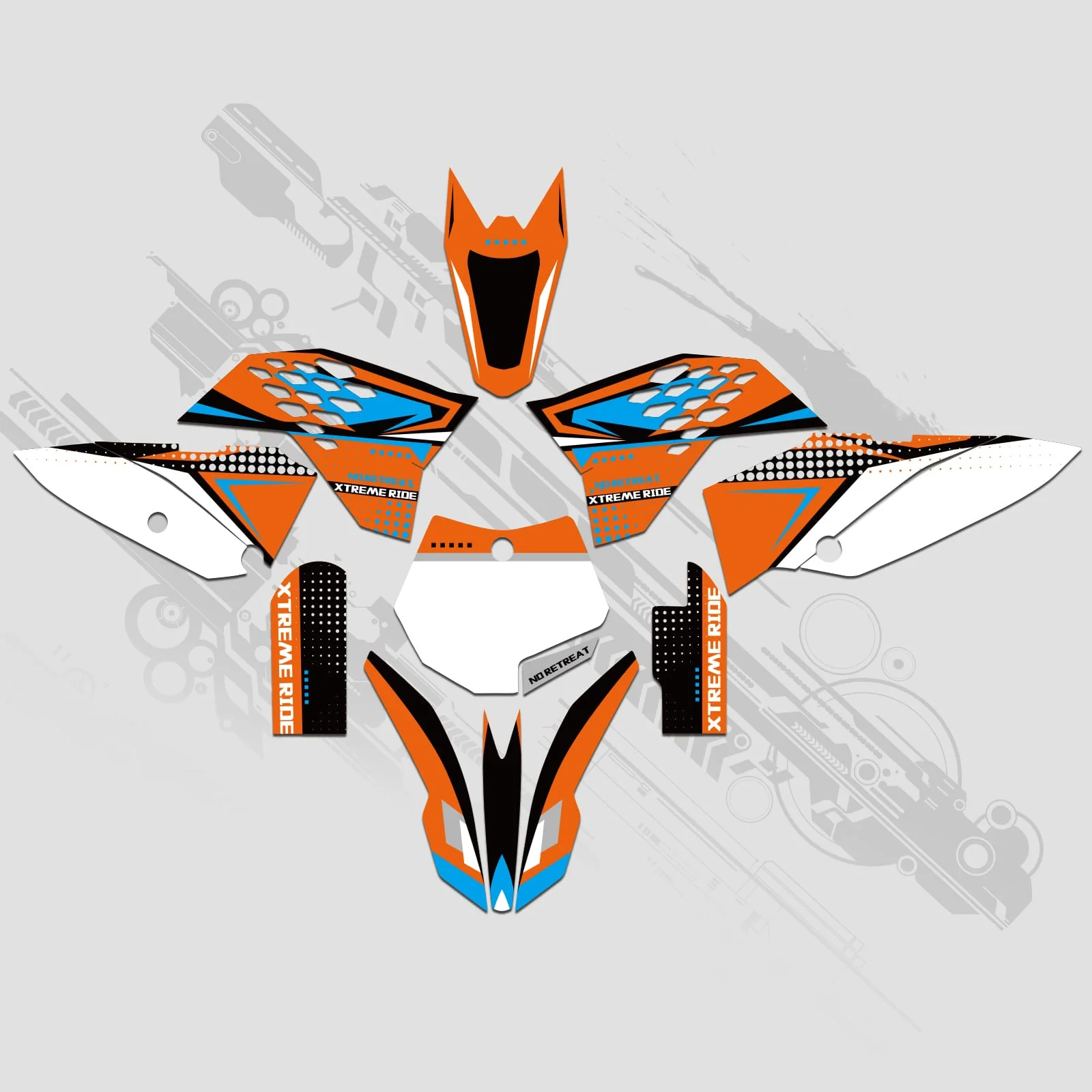 Motorcycle Full Graphics Decals Stickers Set For KTM SX65 2009-2015 - Image 5