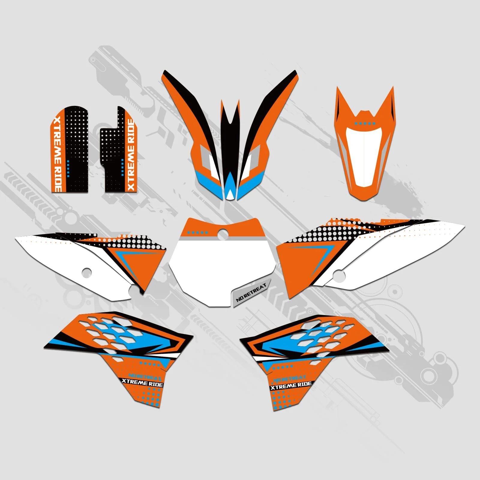Motorcycle Full Graphics Decals Stickers Set For KTM SX65 2009-2015 - Image 6
