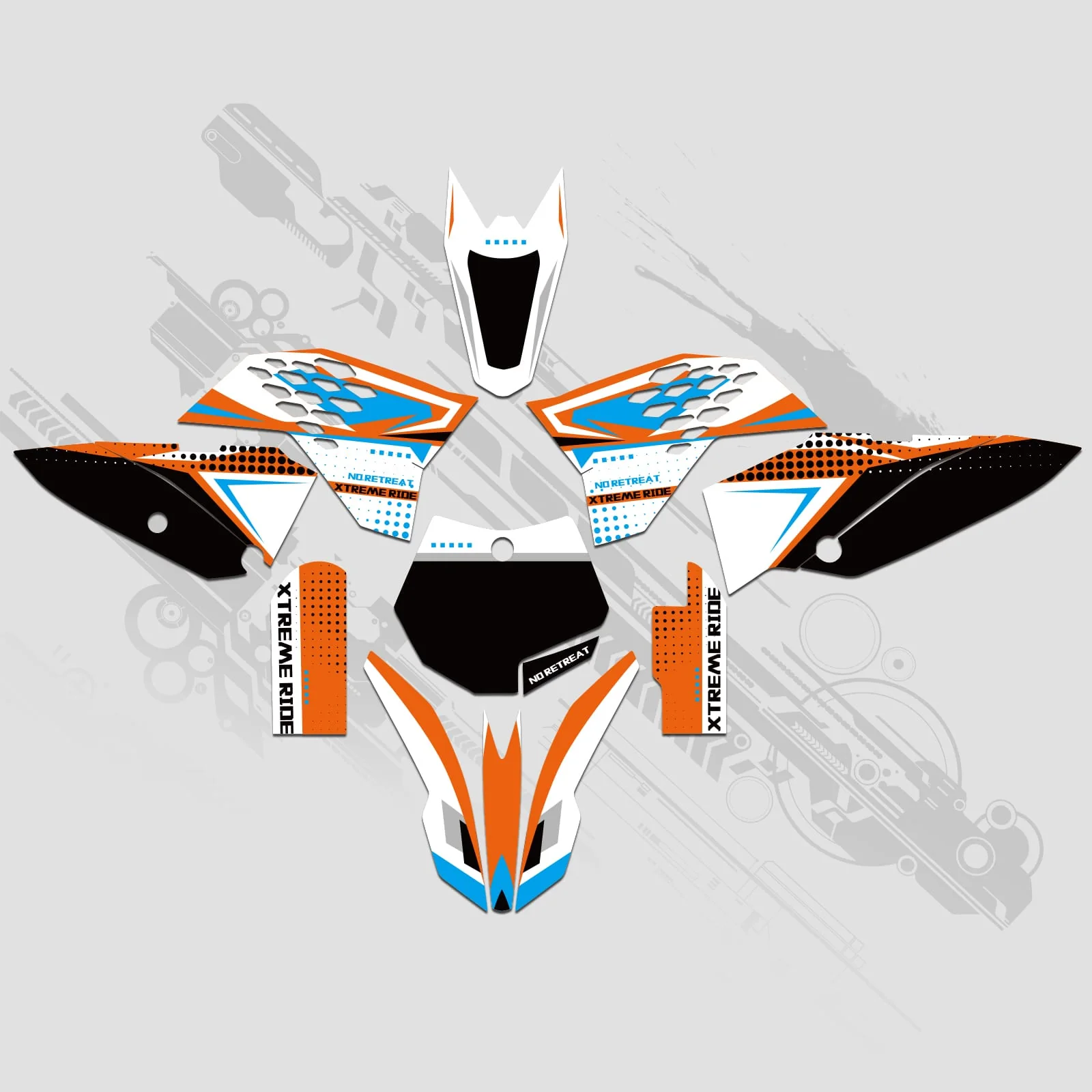 Motorcycle Full Graphics Decals Stickers Set For KTM SX65 2009-2015 - Image 8