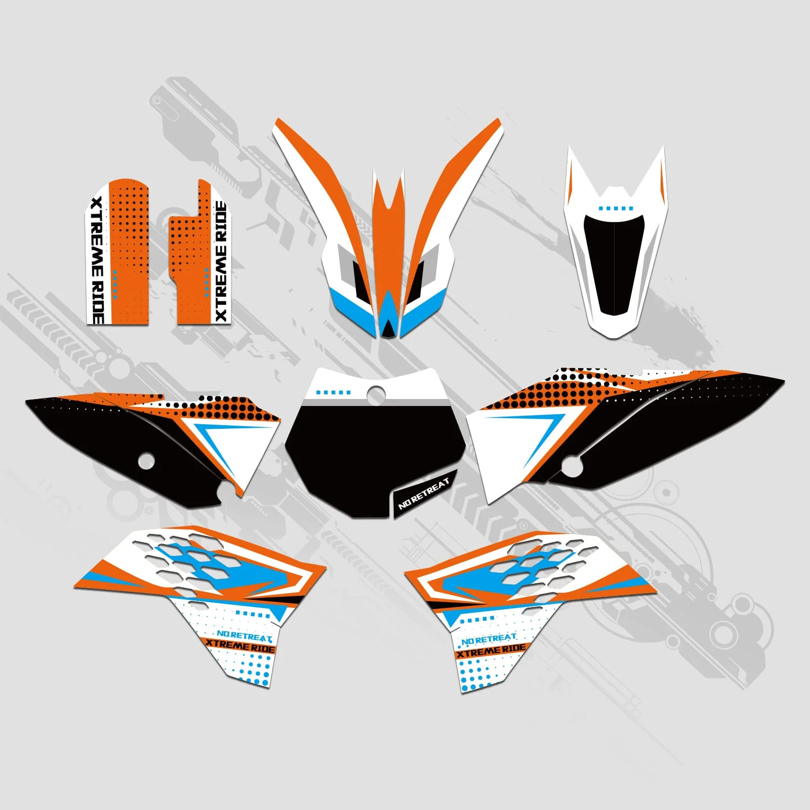 Motorcycle Full Graphics Decals Stickers Set For KTM SX65 2009-2015 - Image 9