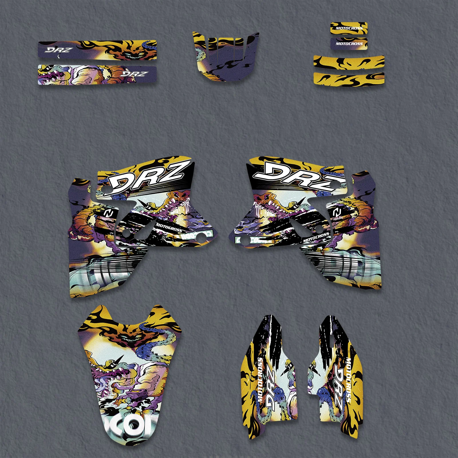 Motorcycle Full Graphics Decals Stickers Set For Suzuki DRZ400SM 2000-2020 - Image 2