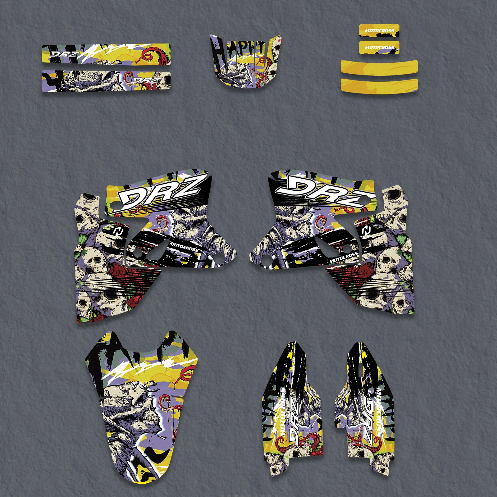 Motorcycle Full Graphics Decals Stickers Set For Suzuki DRZ400SM 2000-2020 - Image 3