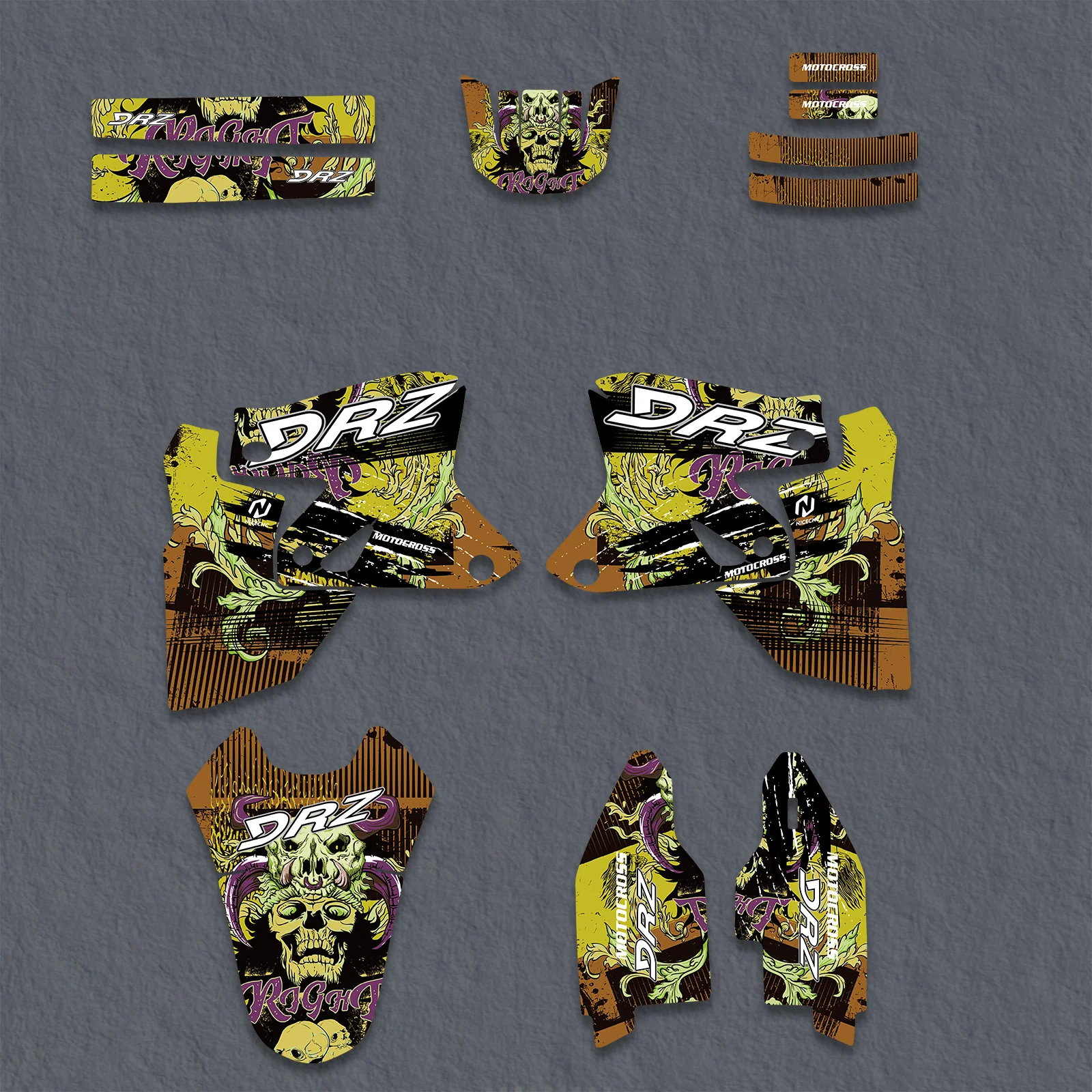 Motorcycle Full Graphics Decals Stickers Set For Suzuki DRZ400SM 2000-2020 - Image 3