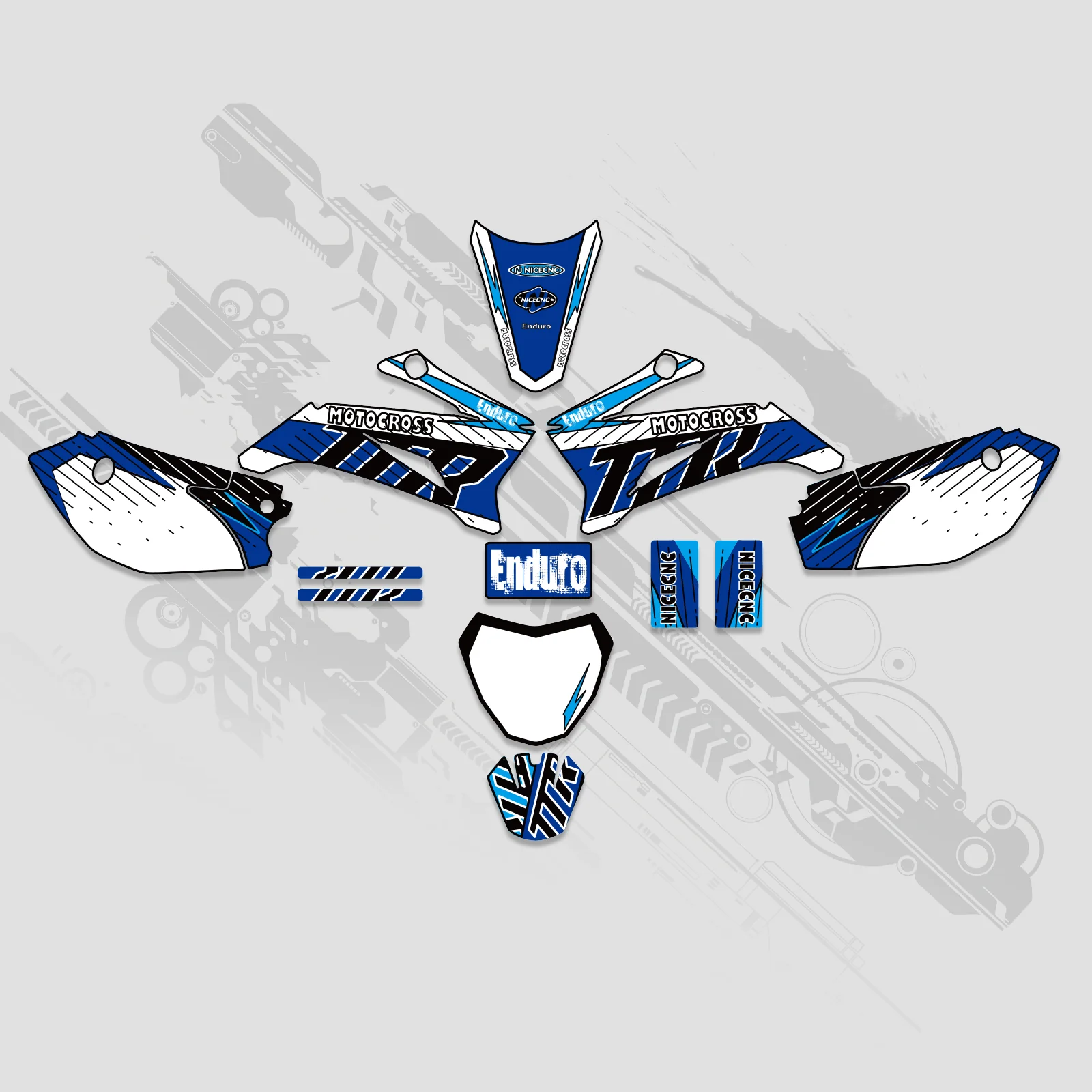 Motorcycle Full Graphics Decals Stickers Set For YAMAHA TTR110 ALL YEARS - Image 5