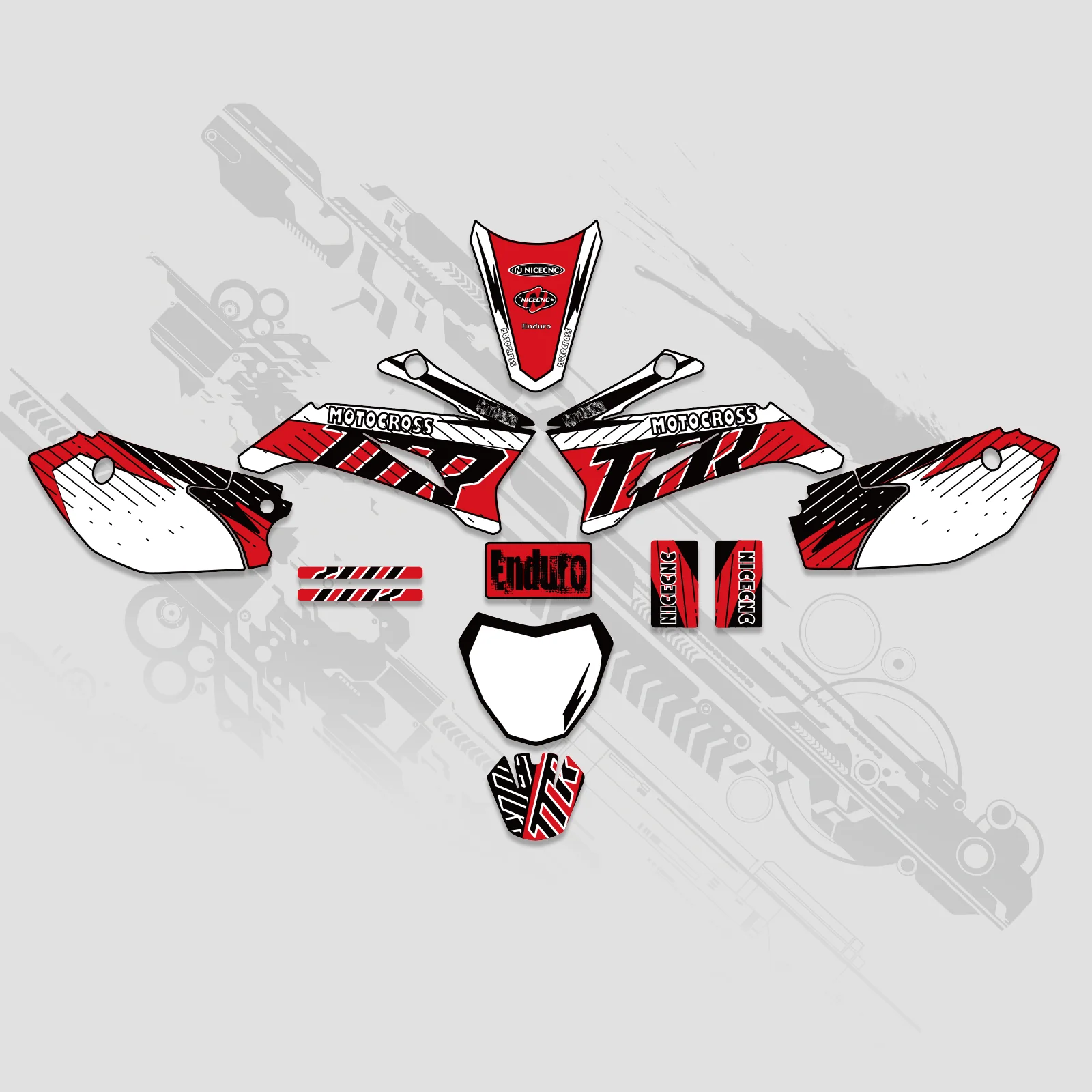 Motorcycle Full Graphics Decals Stickers Set For YAMAHA TTR110 ALL YEARS - Image 6