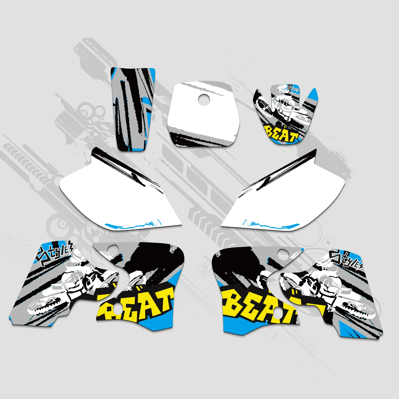 Motorcycle Full Graphics Decals Stickers Set For YAMAHA TTR90 2000-2007 - Image 2