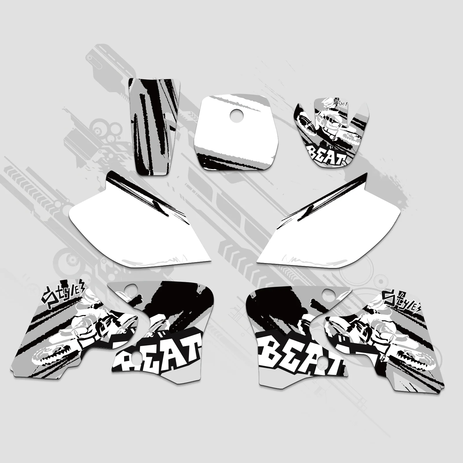 Motorcycle Full Graphics Decals Stickers Set For YAMAHA TTR90 2000-2007 - Image 4