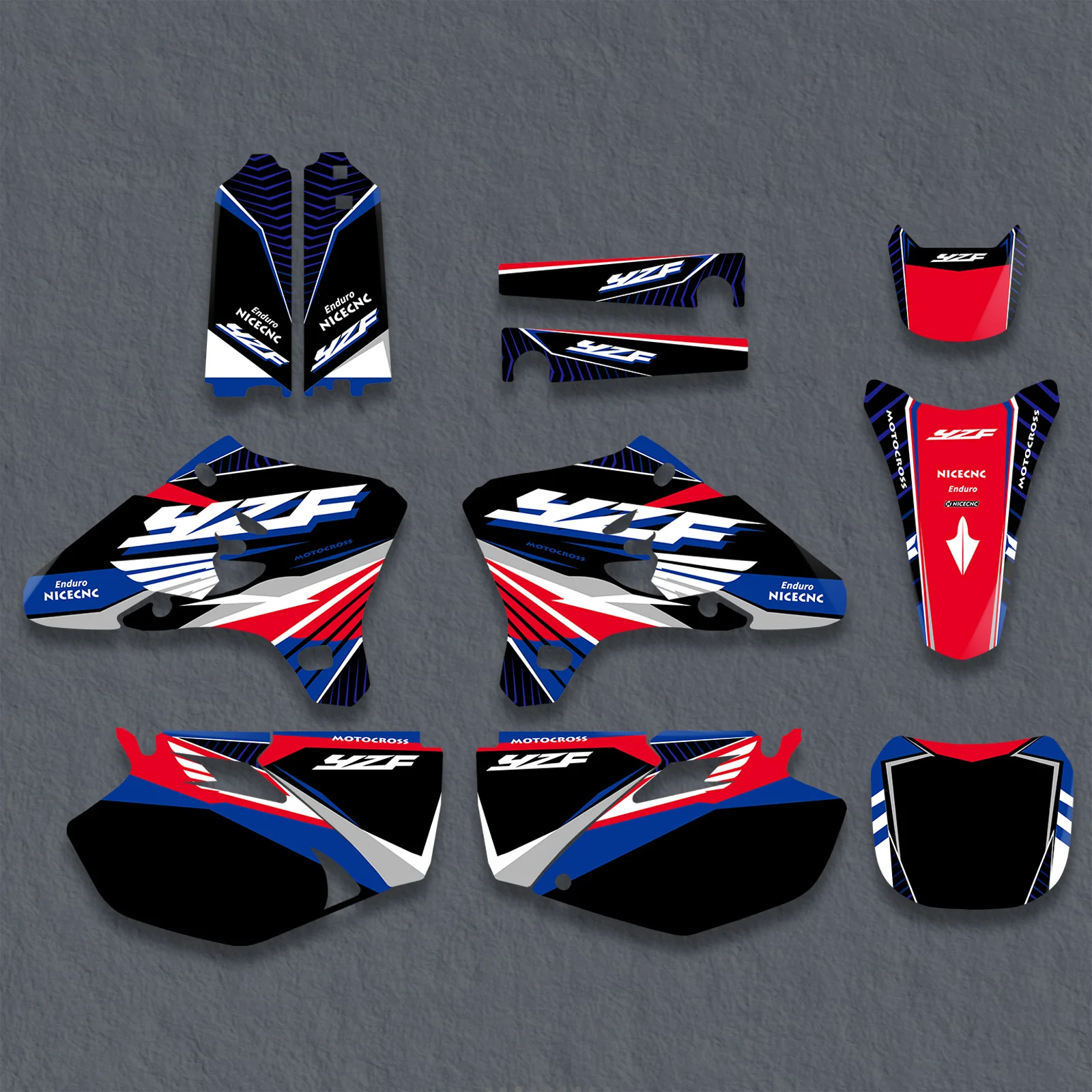 Motorcycle Full Graphics Decals Stickers Set For YAMAHA YZ250F / YZ450F 2003-2005 - Image 2