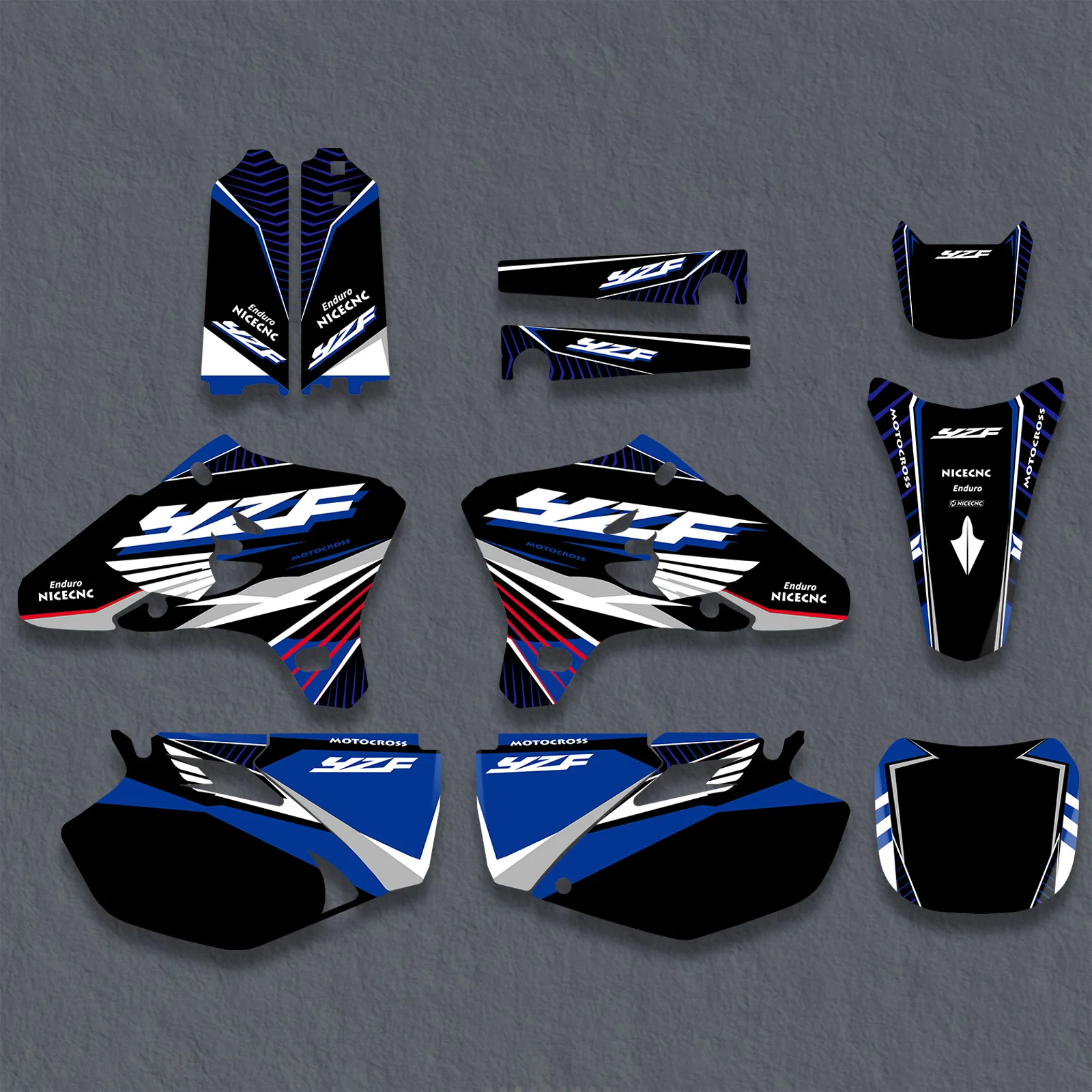 Motorcycle Full Graphics Decals Stickers Set For YAMAHA YZ250F / YZ450F 2003-2005 - Image 3
