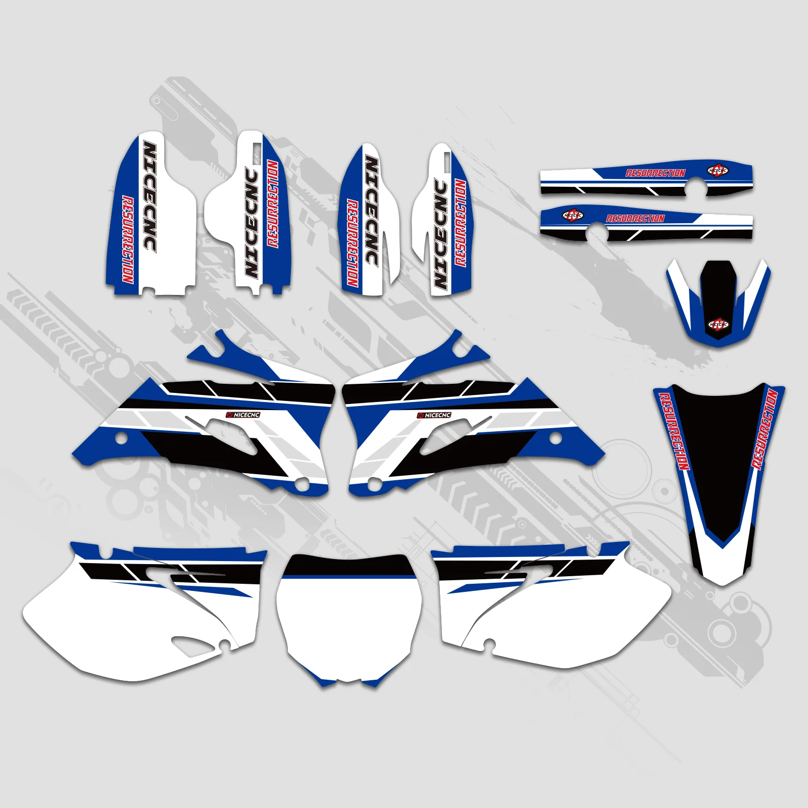 Motorcycle Full Graphics Decals Stickers Set For YAMAHA YZ250F / YZ450F 2006-2009 - Image 4