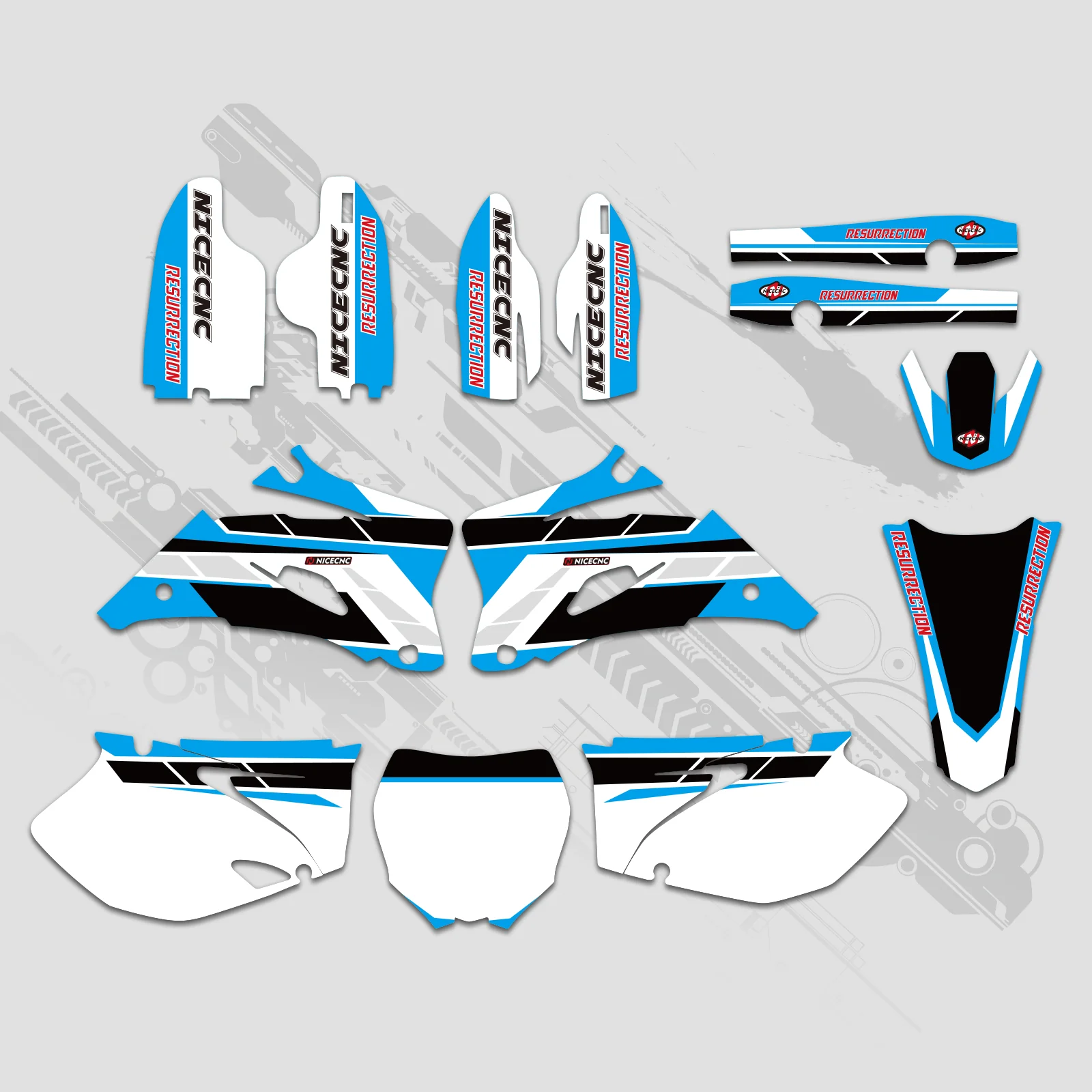 Motorcycle Full Graphics Decals Stickers Set For YAMAHA YZ250F / YZ450F 2006-2009 - Image 5