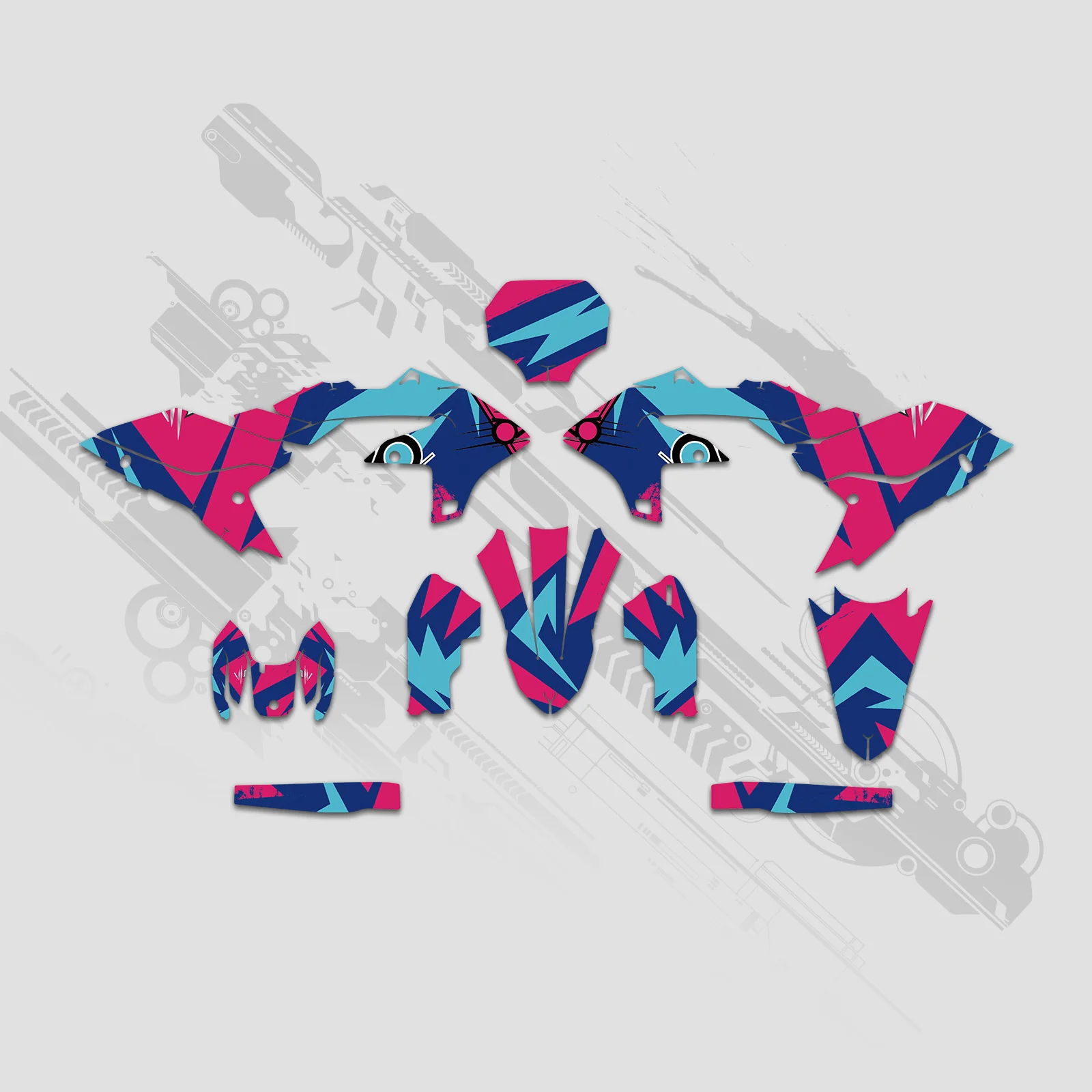 Motorcycle Full Graphics Decals Stickers Set For Yamaha YZ250F YZ450F 2023-2024 - Image 2