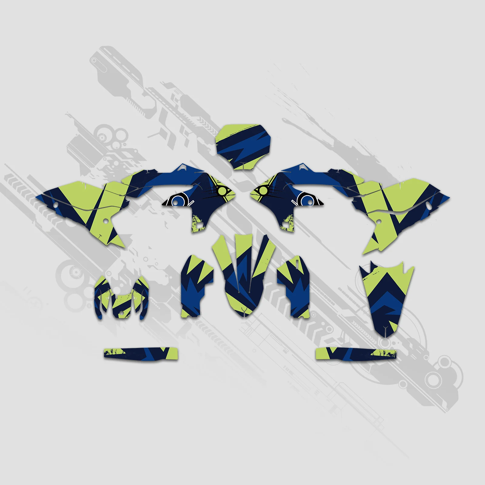 Motorcycle Full Graphics Decals Stickers Set For Yamaha YZ250F YZ450F 2023-2024 - Image 3