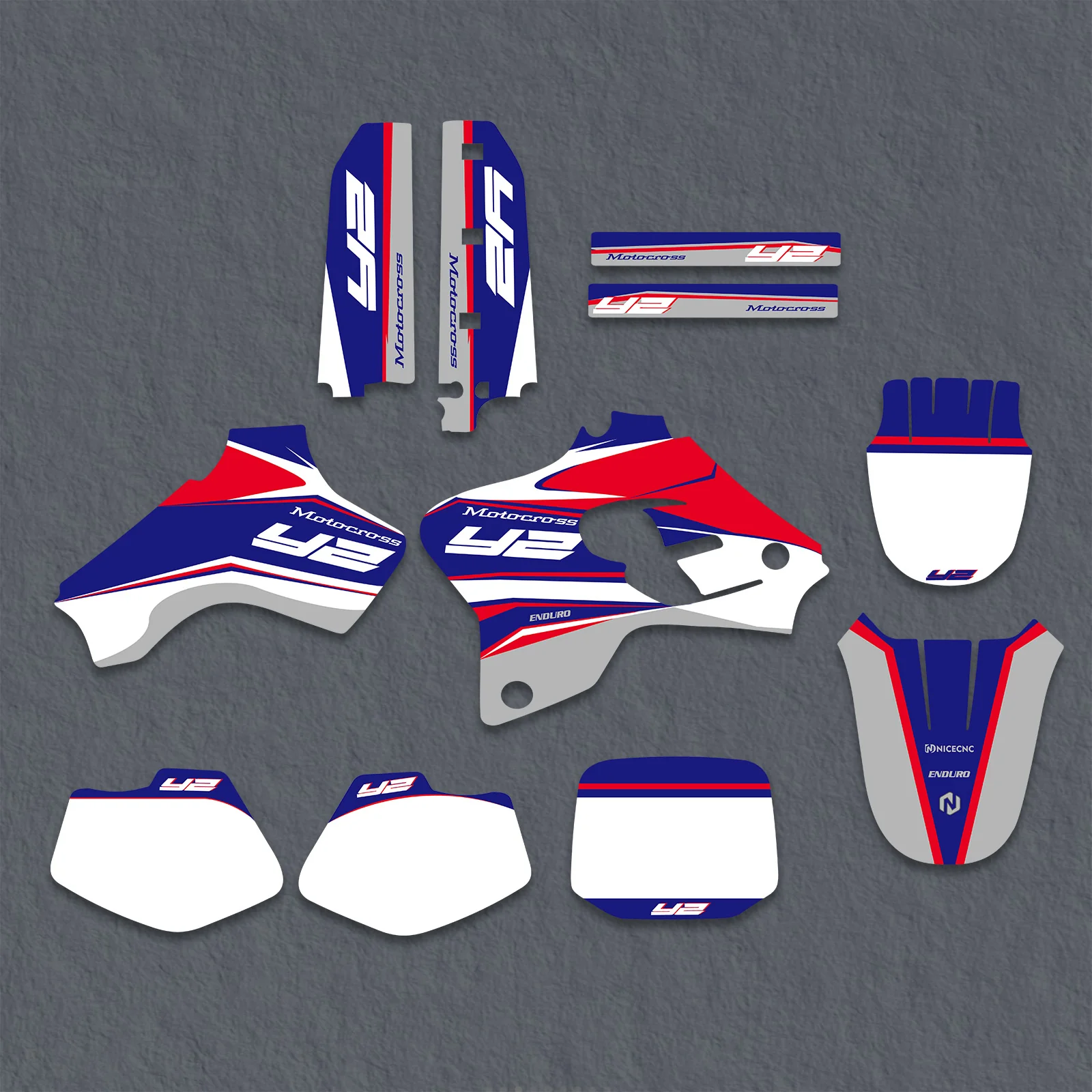 Motorcycle Full Graphics Decals Stickers Set For Yamaha YZ80 1993-2001 - Image 2