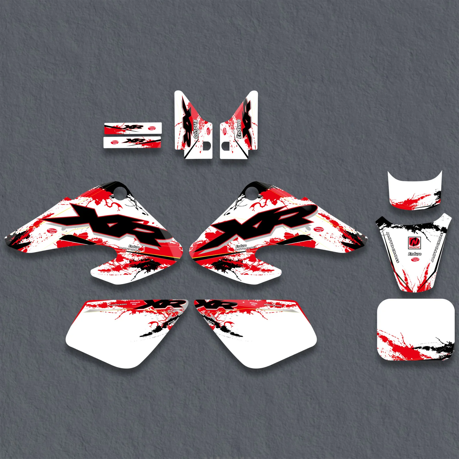 Motorcycle Full Graphics Stickers Decals Kit For HONDA XR50 2000-2003 - Image 3