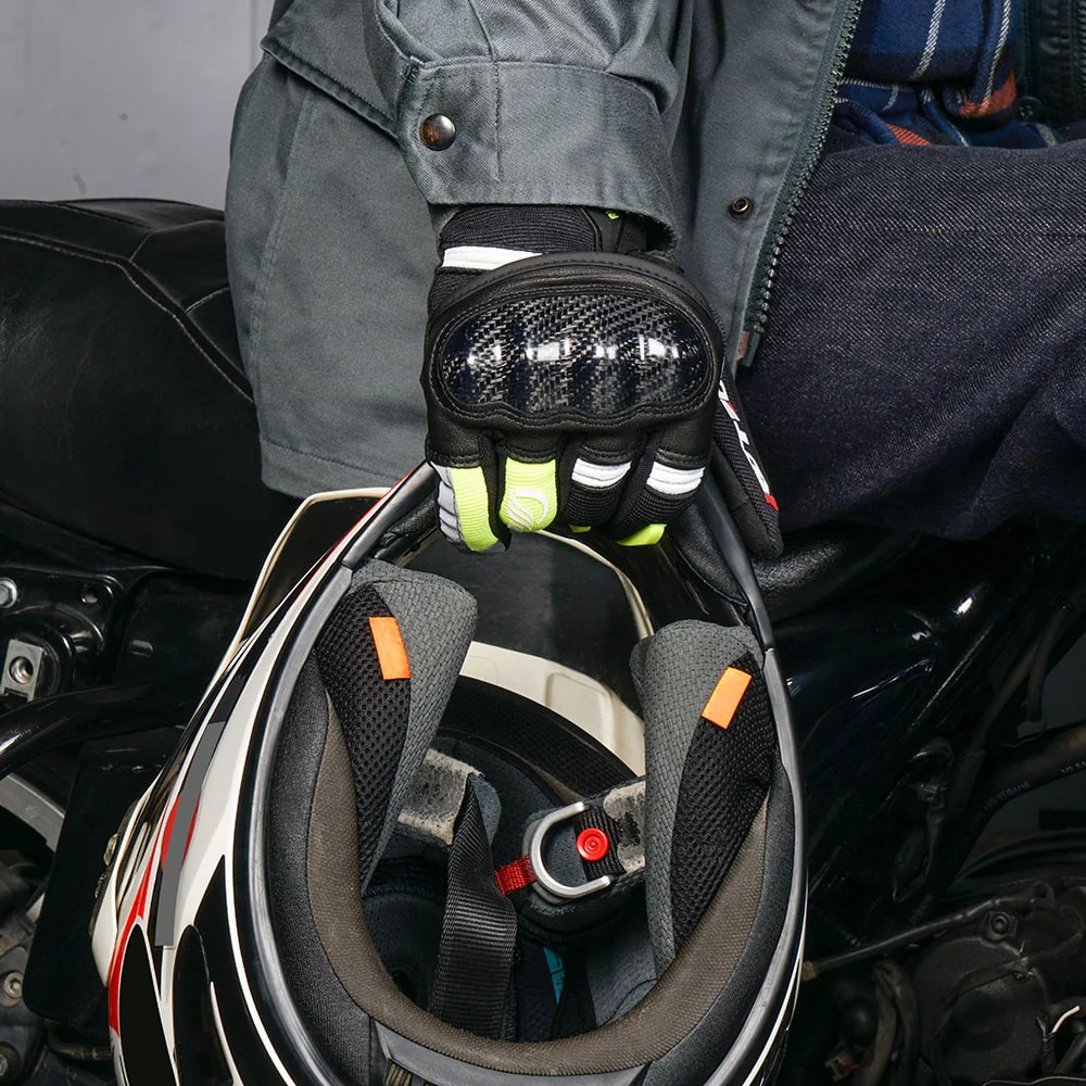 Motorcycle Riding Gloves Touch Screen Anti-slip Abrasion Resistant Micro Fibre For Spring Summer Autumn - Image 10