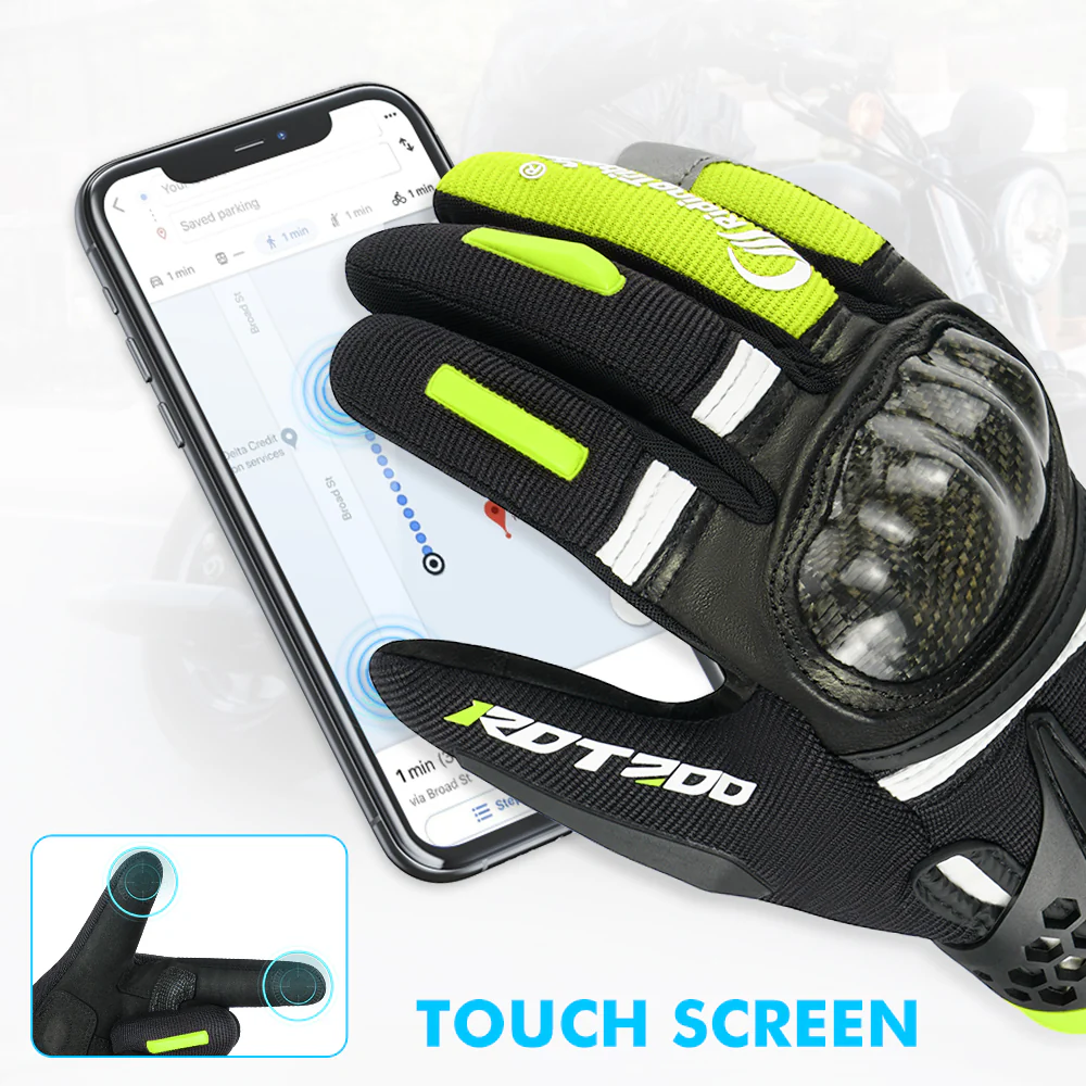 Motorcycle Riding Gloves Touch Screen Anti-slip Abrasion Resistant Micro Fibre For Spring Summer Autumn - Image 4