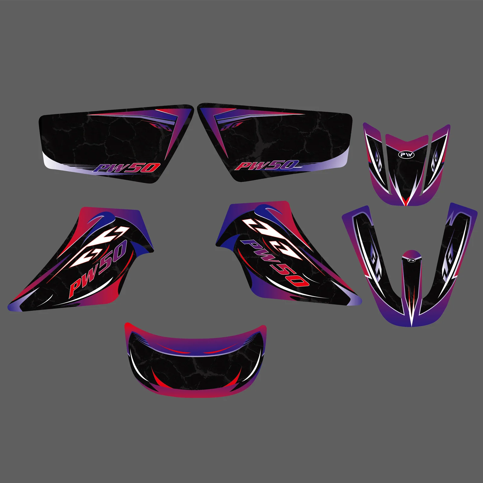 Motorcycle Graphics Background Decal Stickers for YAMAHA PW50 ALL YEARS - Image 2