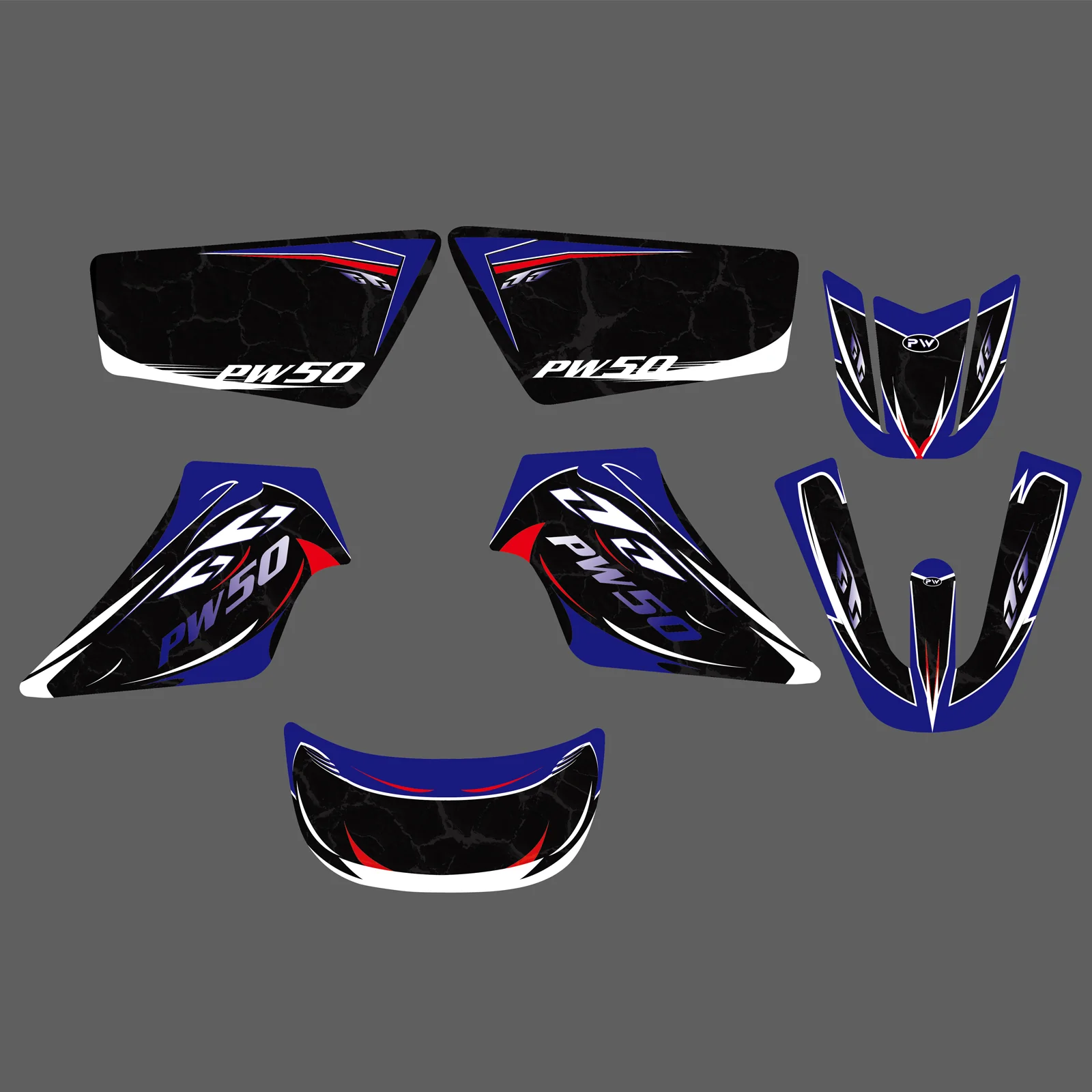 Motorcycle Graphics Background Decal Stickers for YAMAHA PW50 ALL YEARS - Image 3