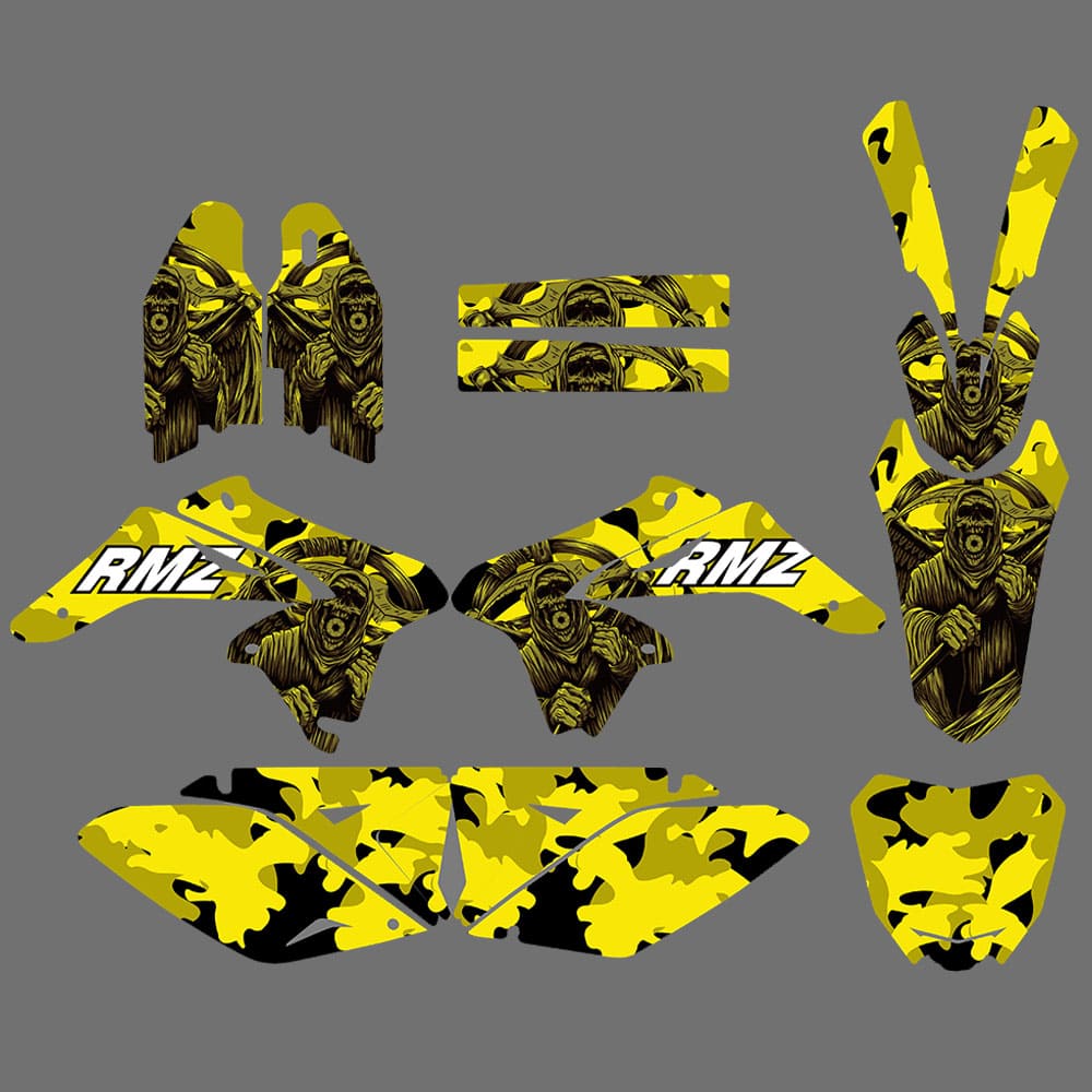 Motorcycle Background Sticker Decal Kits For Suzuki RMZ250 2010-2018 - Image 2