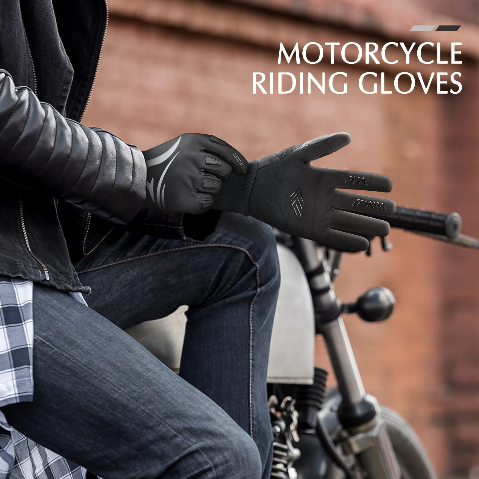 Arcfox Motorcycle Off-road Riding Gloves Non-slip Shock Absorption Warm Lining Fall Winter - Image 2